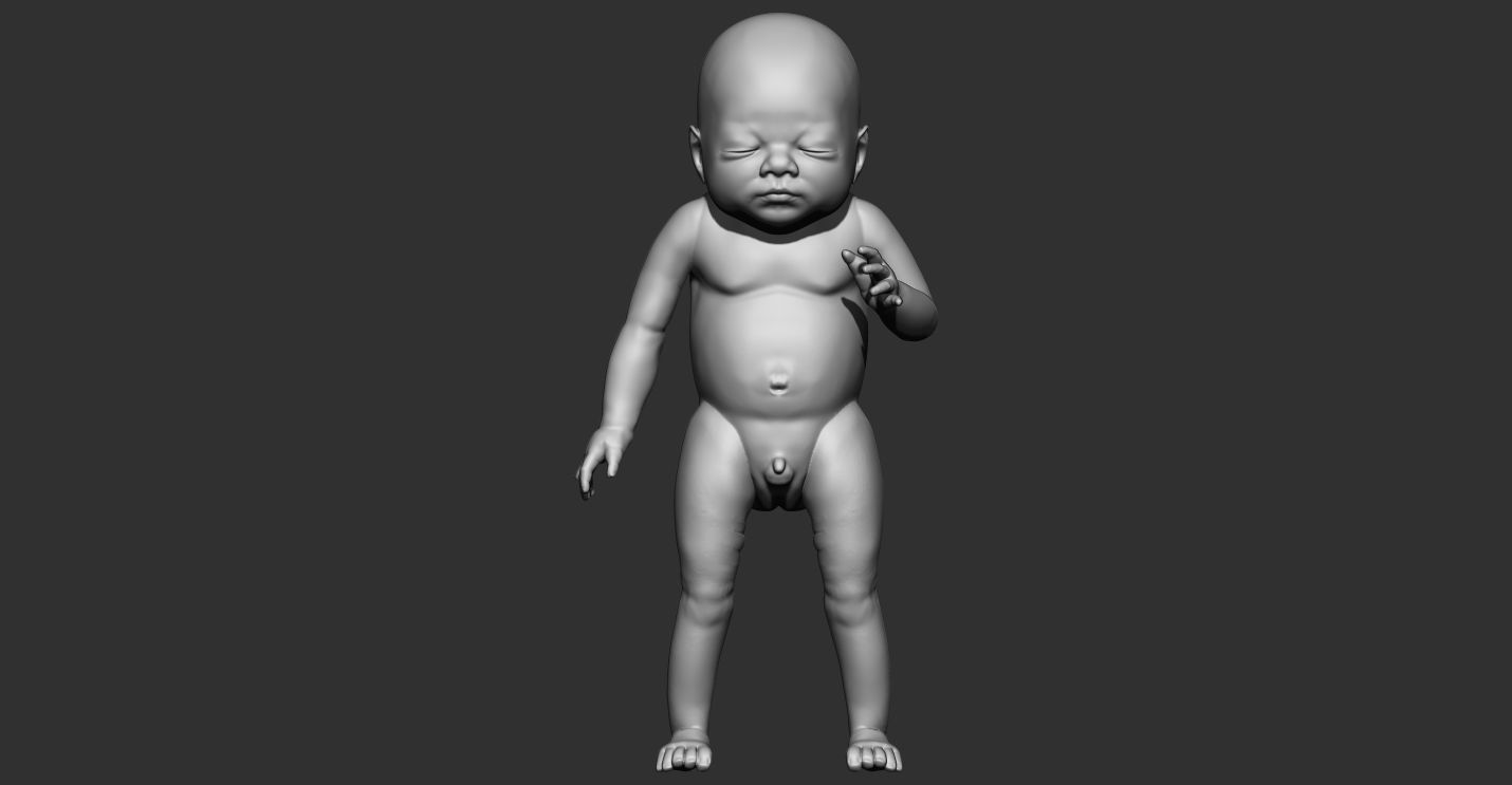 New born baby Boy 3d model for 3d printing multi poses 3D print model_14