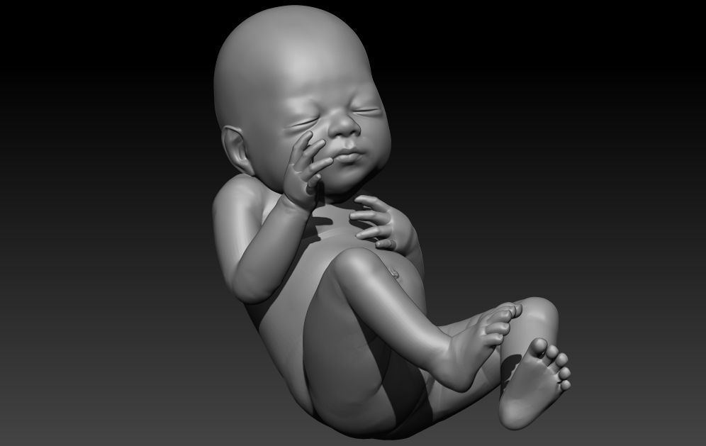 New born baby Boy 3d model for 3d printing multi poses 3D print model_5