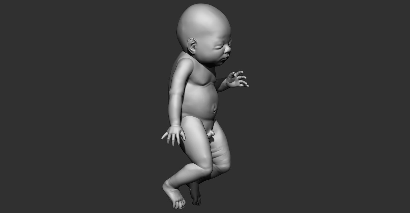 New born baby Boy 3d model for 3d printing multi poses 3D print model_9