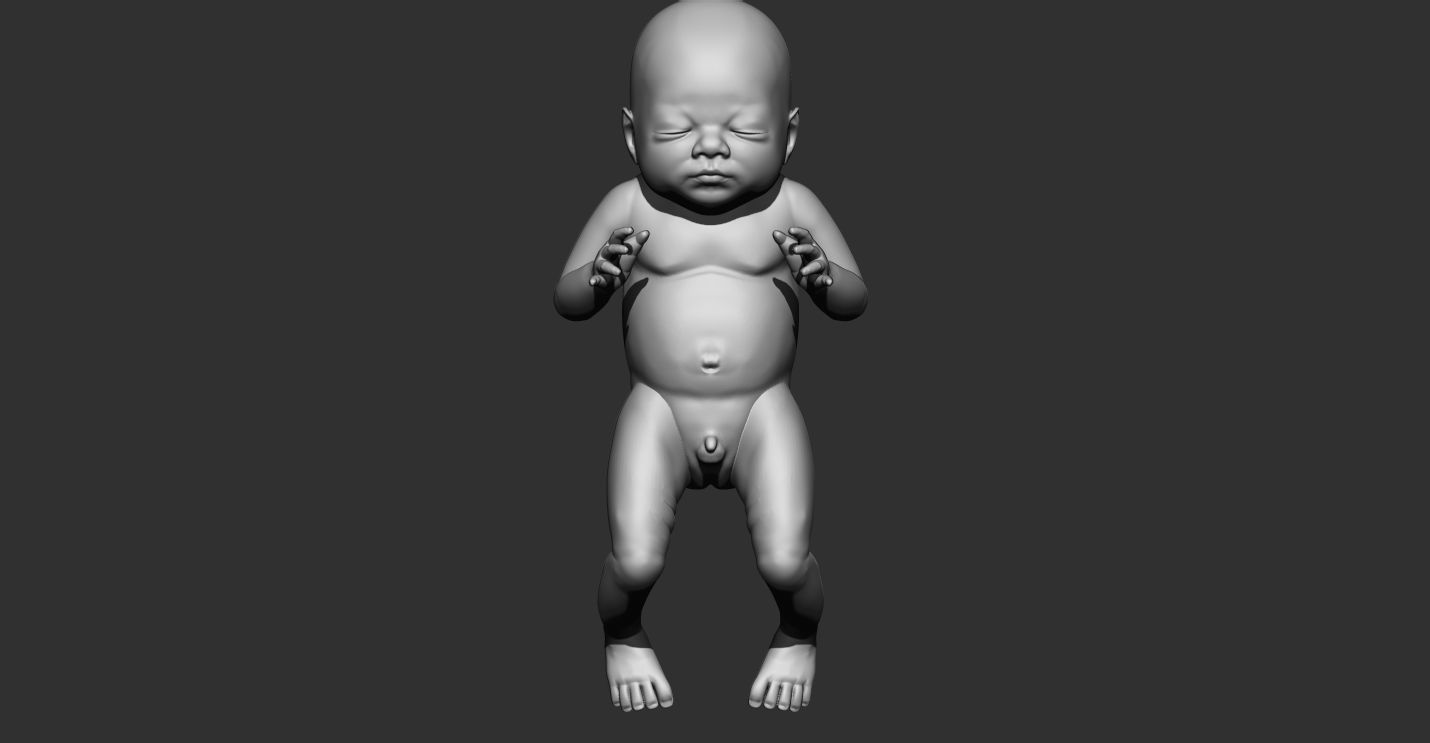 New born baby Boy 3d model for 3d printing multi poses 3D print model_12
