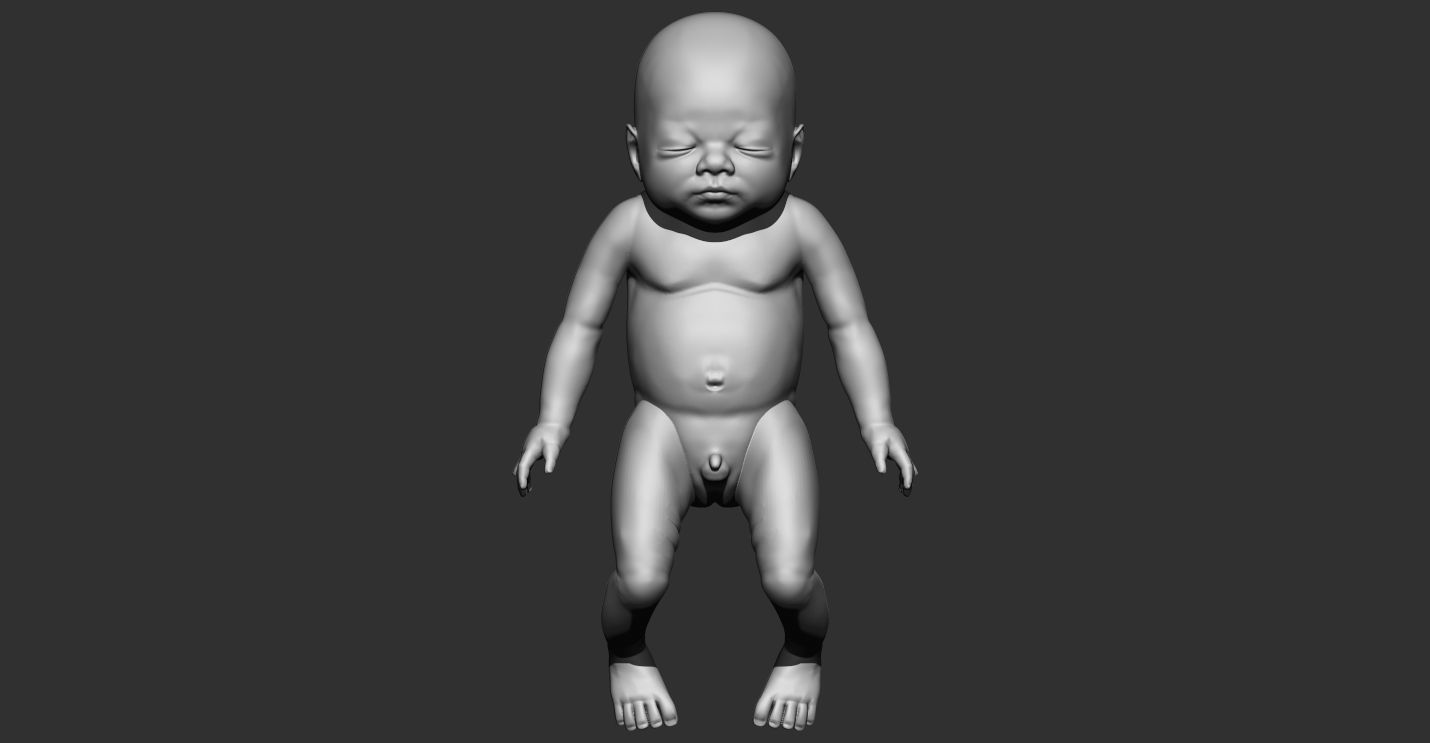New born baby Boy 3d model for 3d printing multi poses 3D print model_8