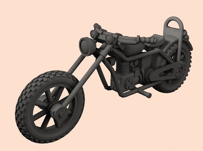28mm Chopper bike 3D print model