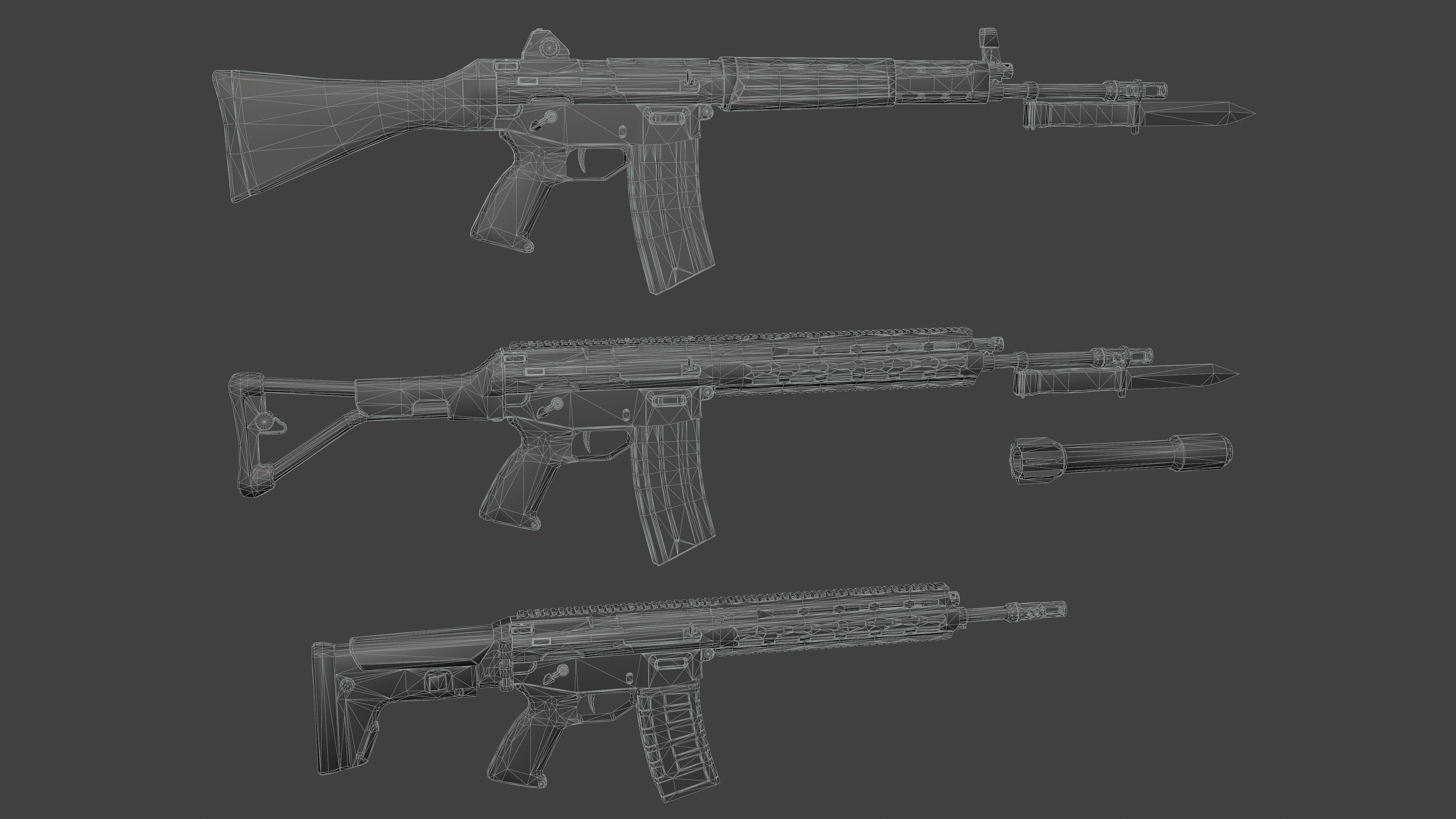 Howa Type 89 Low-poly 3D model_9