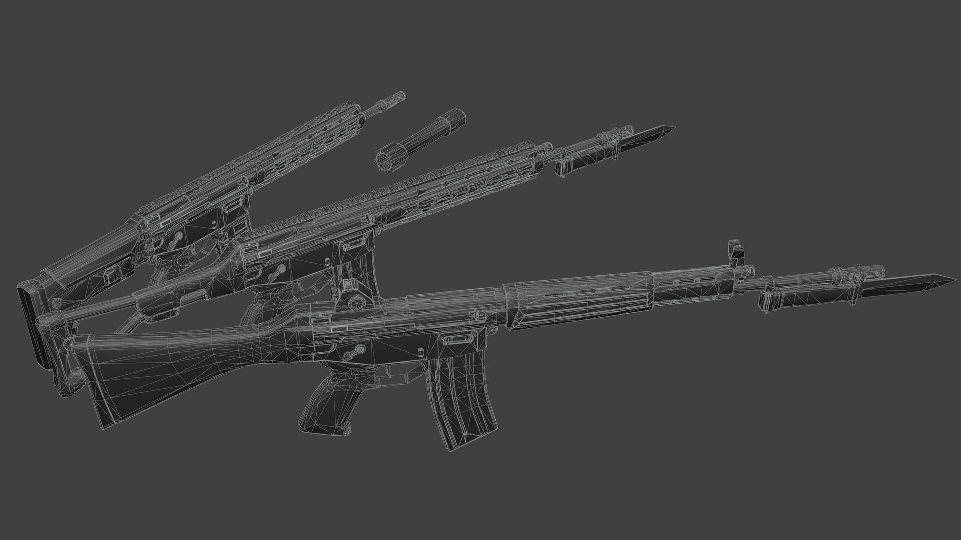 Howa Type 89 Low-poly 3D model_8