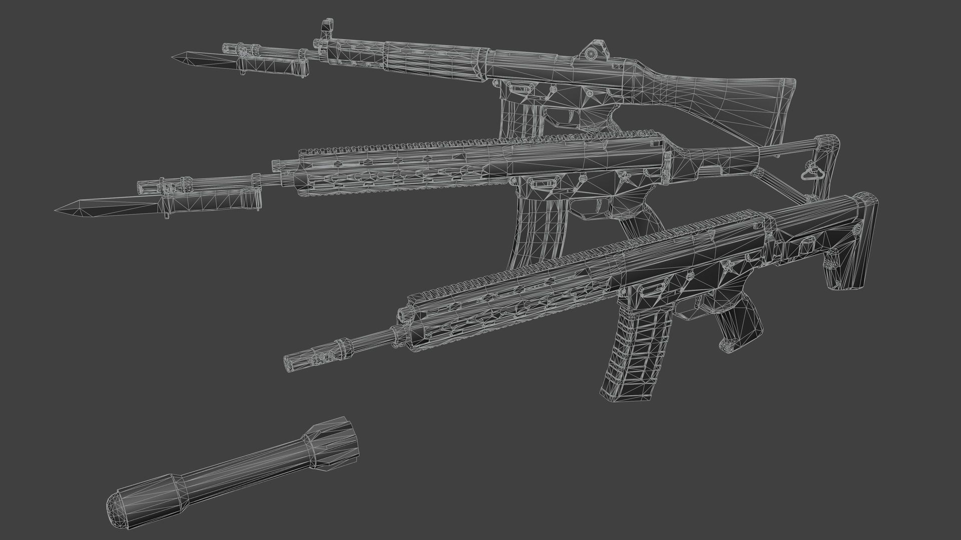 Howa Type 89 Low-poly 3D model_7