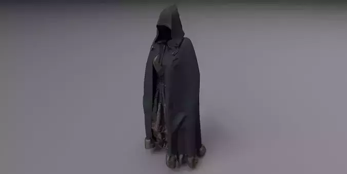 Cloak with pockets 3D model