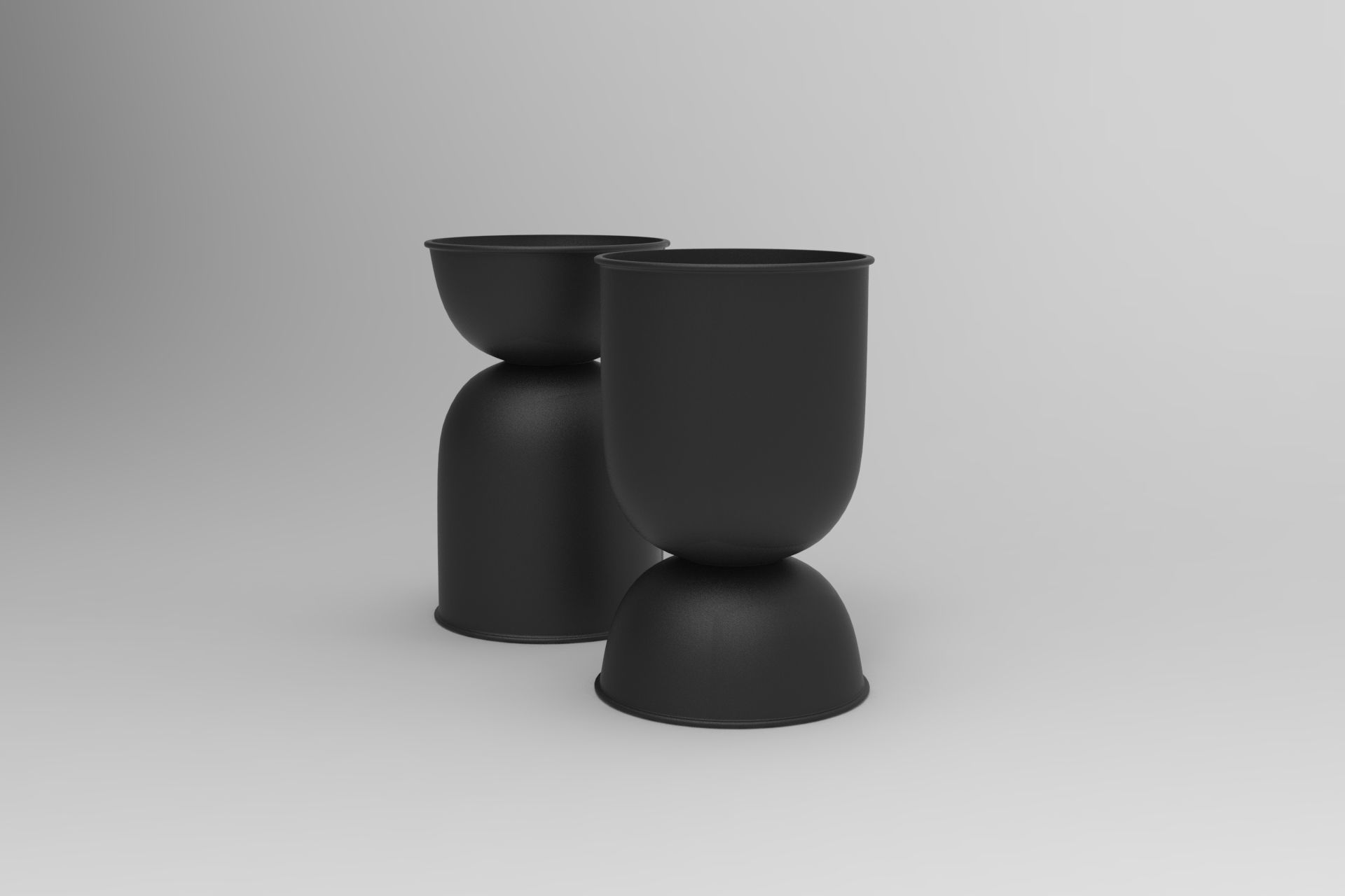 Hourglass Pot Low-poly 3D model_2