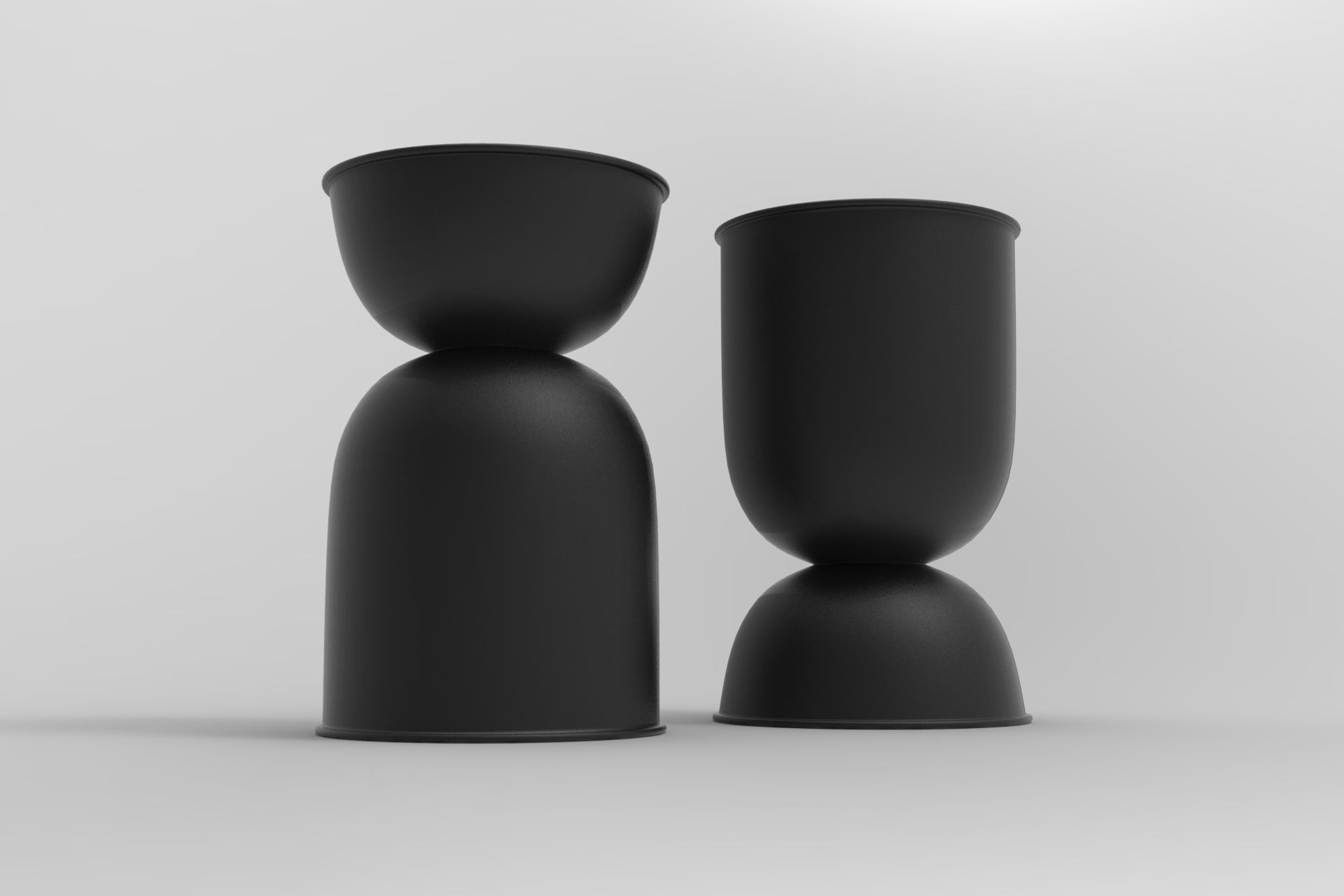 Hourglass Pot Low-poly 3D model_4