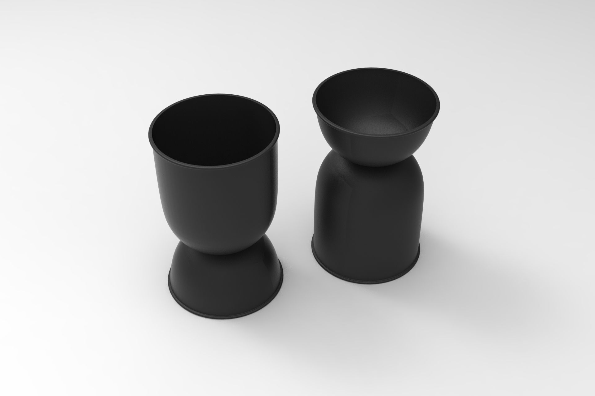 Hourglass Pot Low-poly 3D model_1