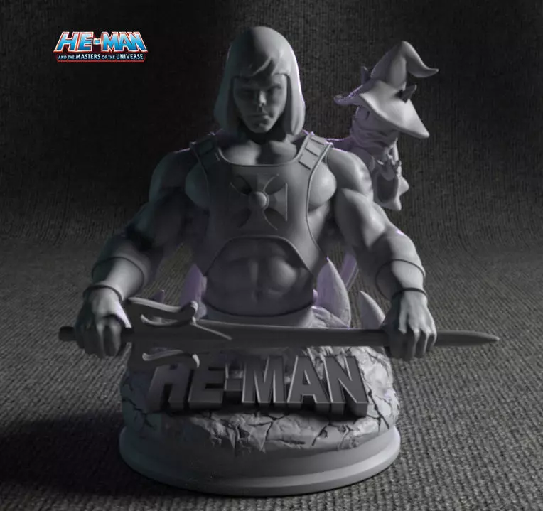 HE - MAN and ORKO BUST MASTER OF UNIVERSE 3D print model fan art 3D print model_0