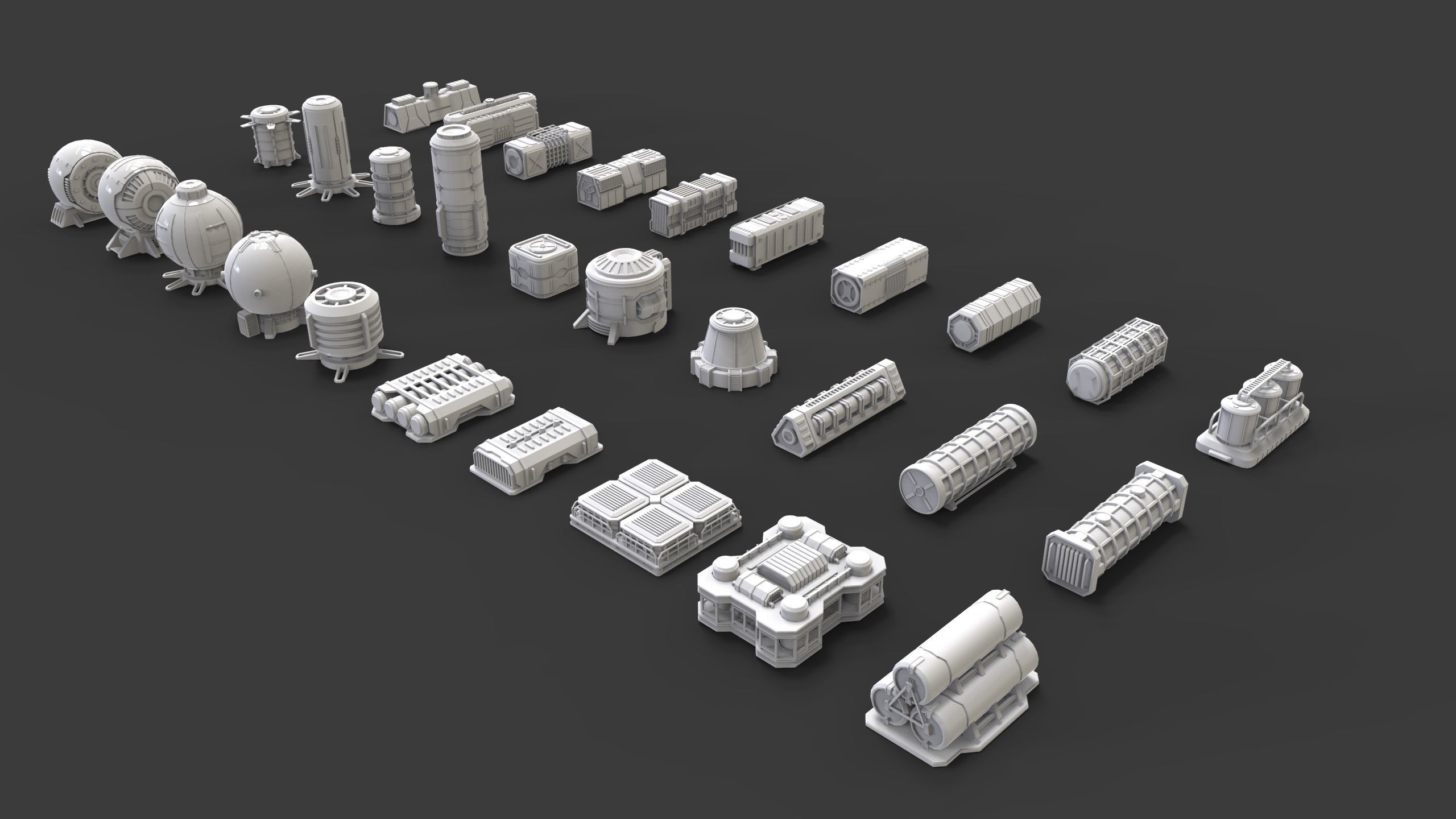 scifi props2 3D model_1