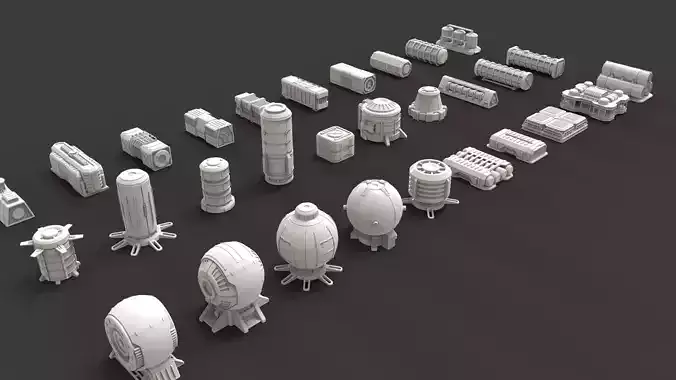 scifi props2 3D model