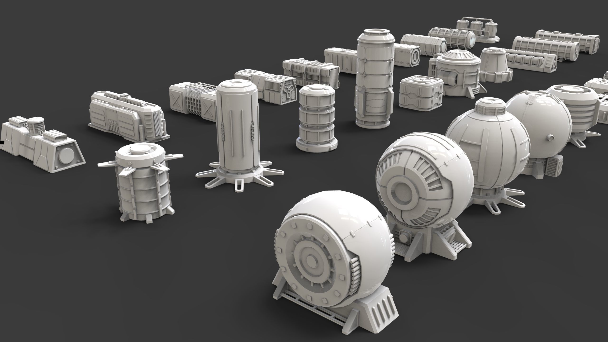 scifi props2 3D model_2