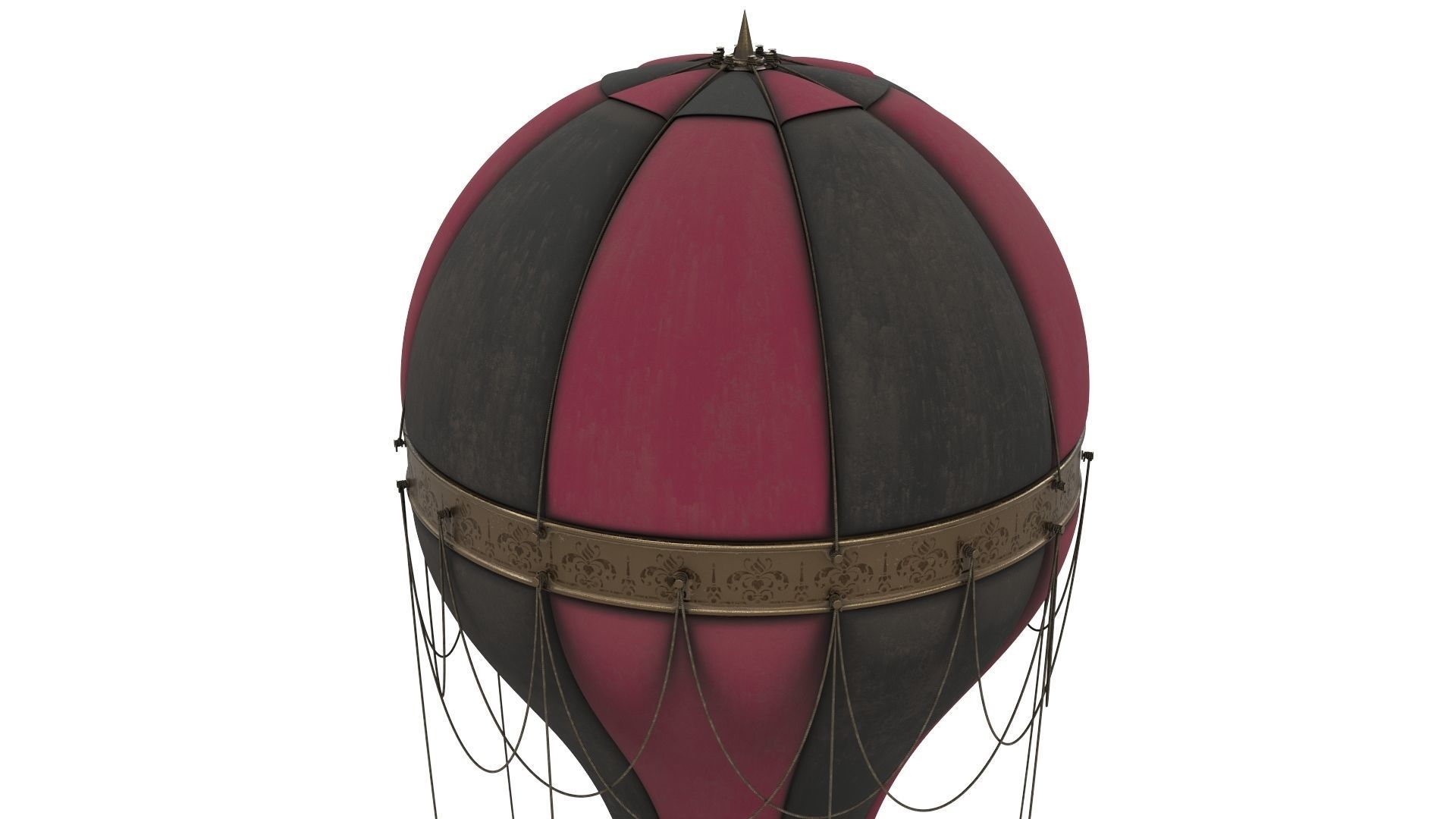 Steampunk Hot Air Balloon 3D model_7