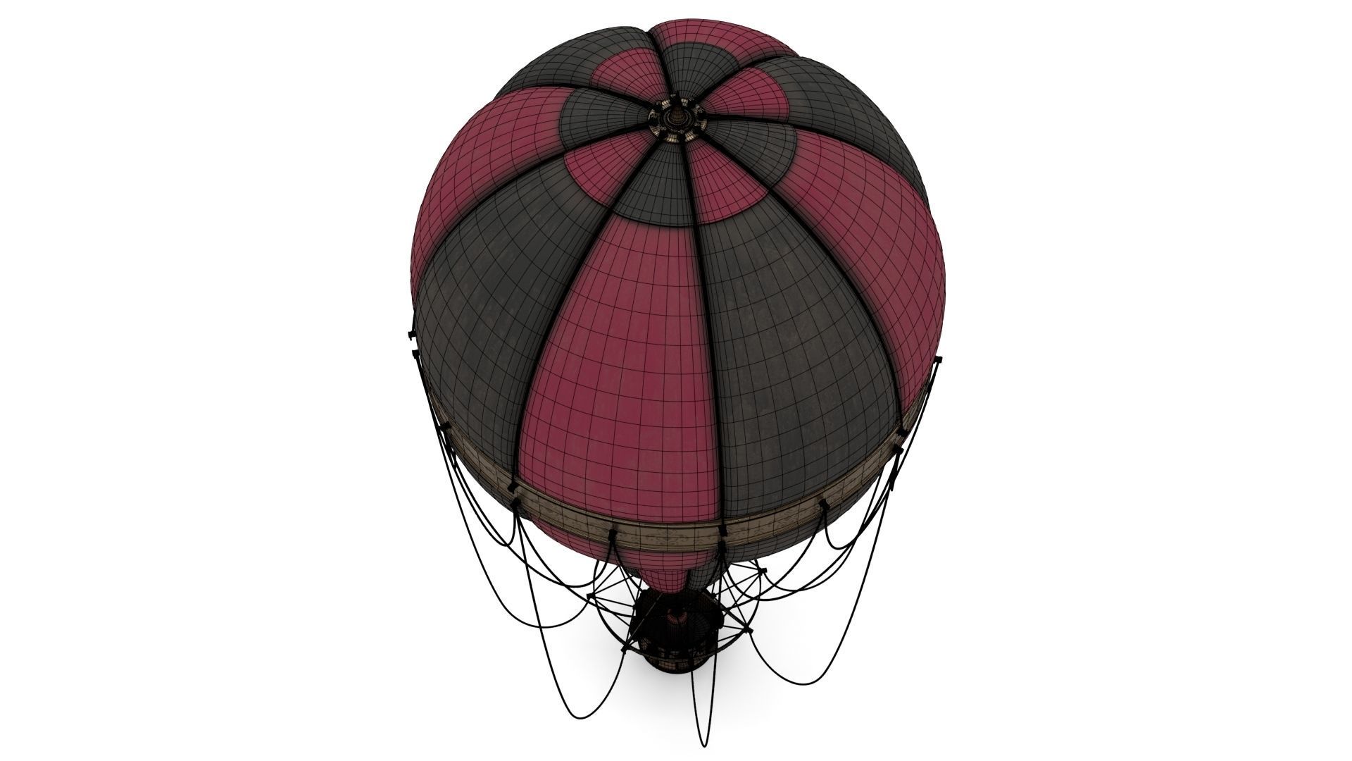 Steampunk Hot Air Balloon 3D model_11
