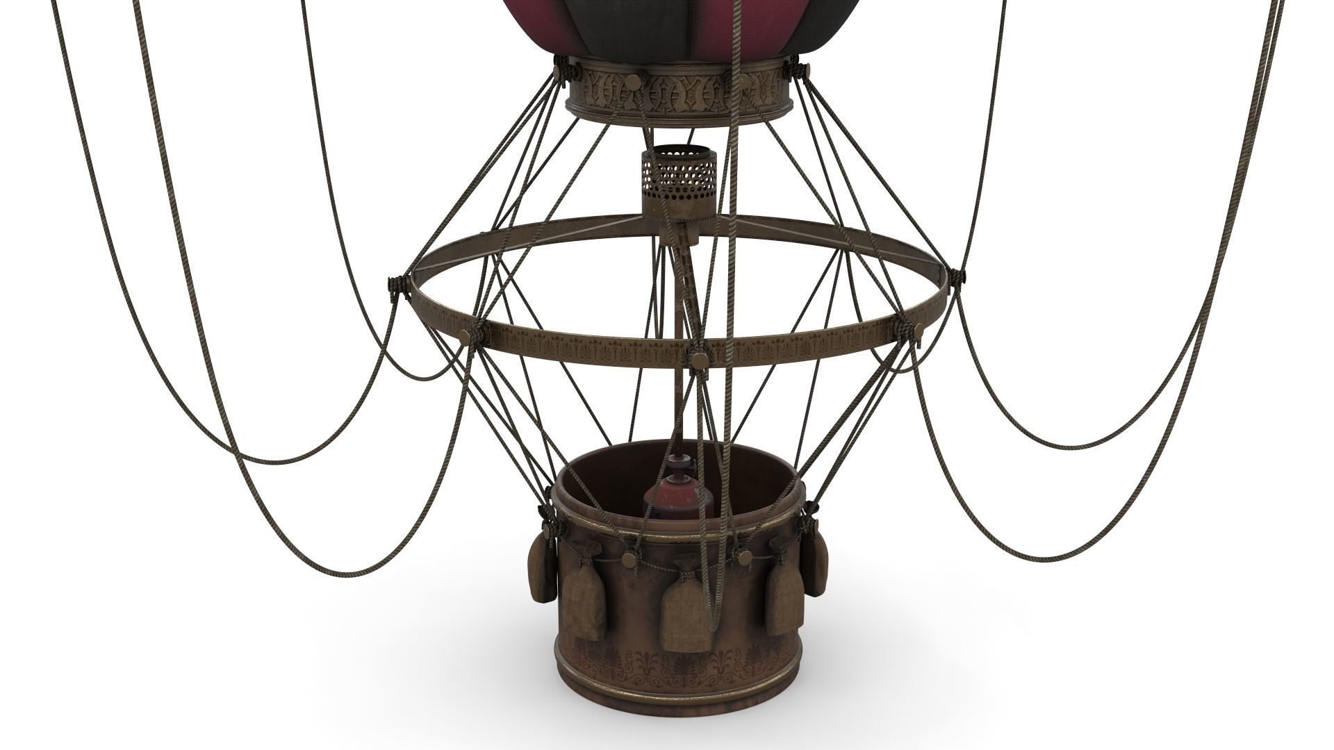 Steampunk Hot Air Balloon 3D model_8