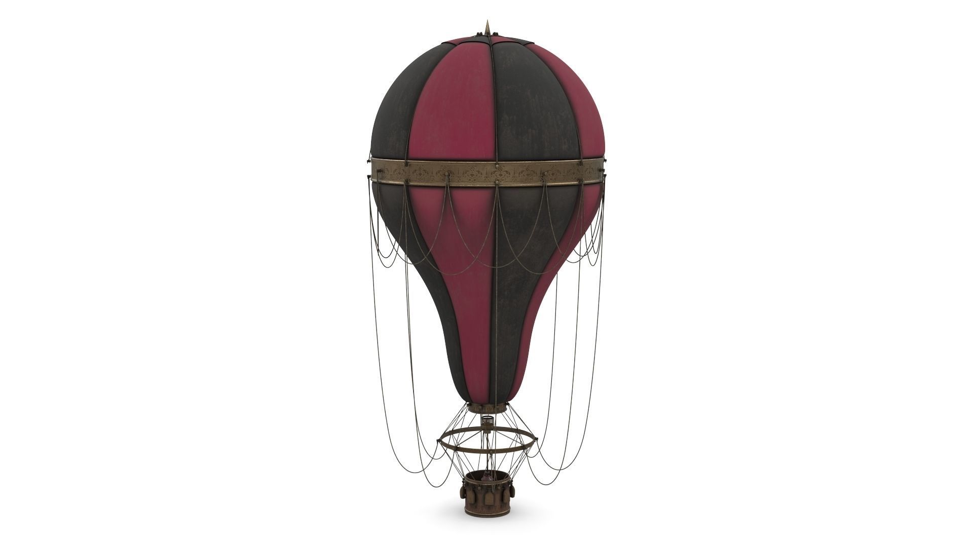 Steampunk Hot Air Balloon 3D model_5