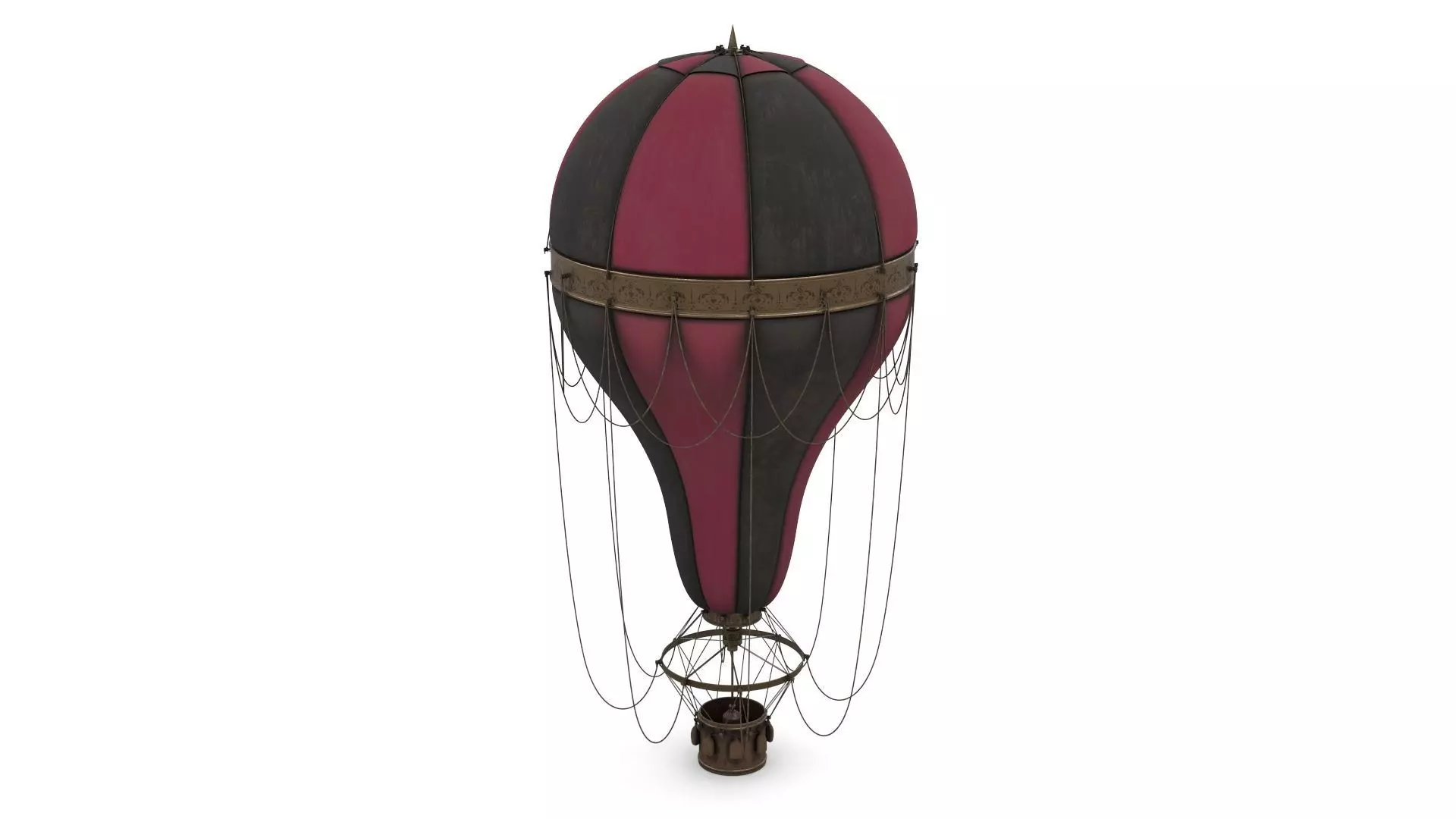 Steampunk Hot Air Balloon 3D model_0