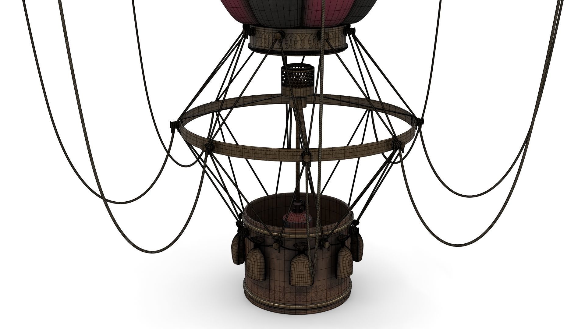 Steampunk Hot Air Balloon 3D model_18