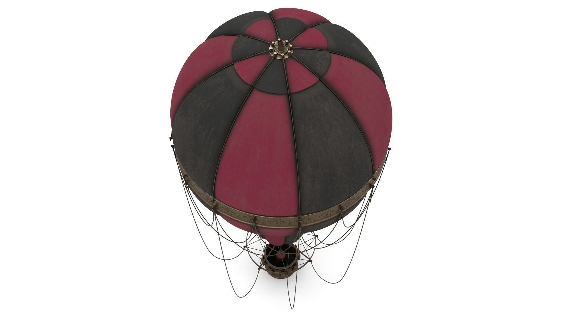 Steampunk Hot Air Balloon 3D model_1