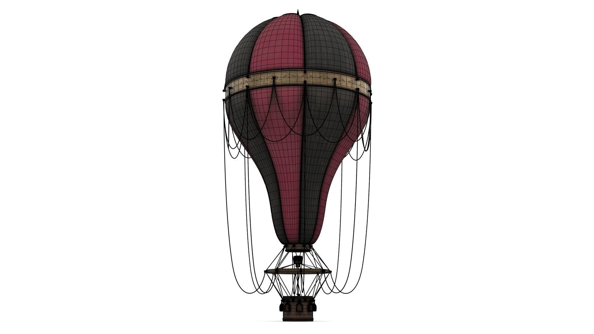 Steampunk Hot Air Balloon 3D model_19