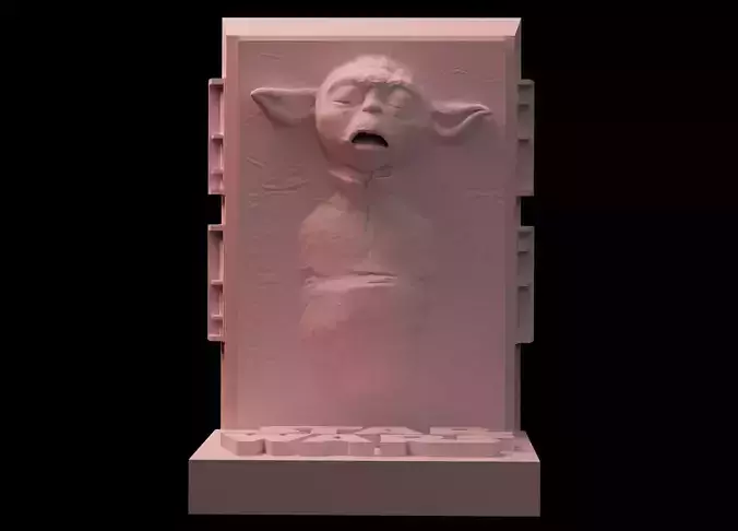 Star Wars Yoda in Carbonite 3D print model