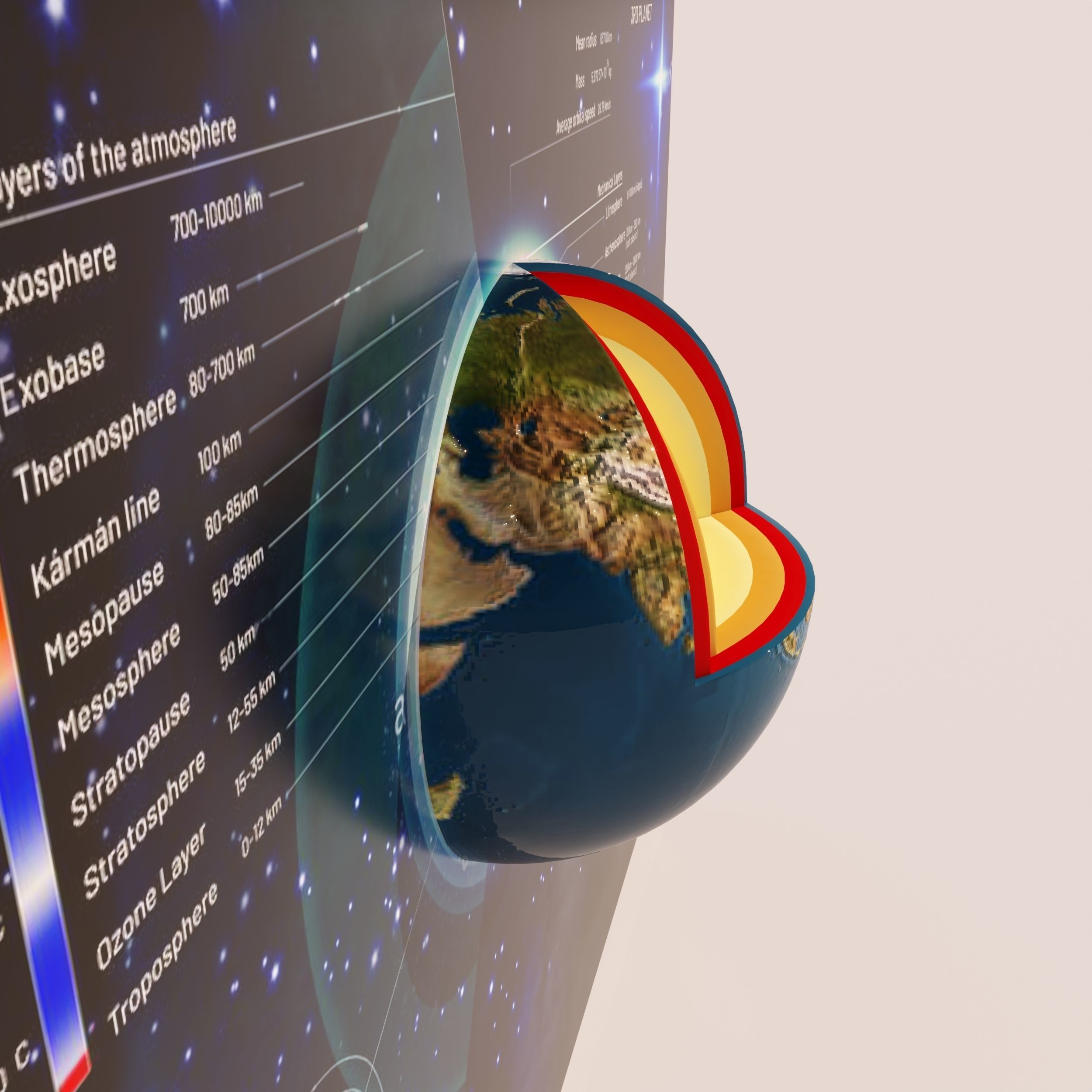 The Geological structure of Earth Free 3D model_3