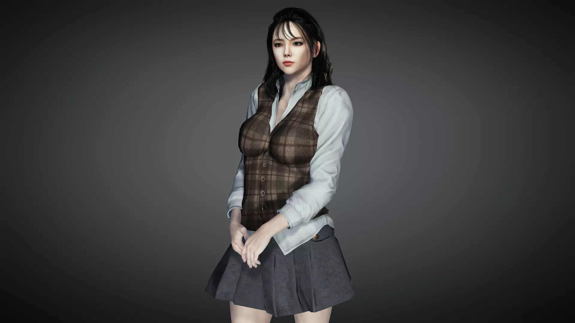 AAA Realistic Female Character 17 Low-poly 3D model_0