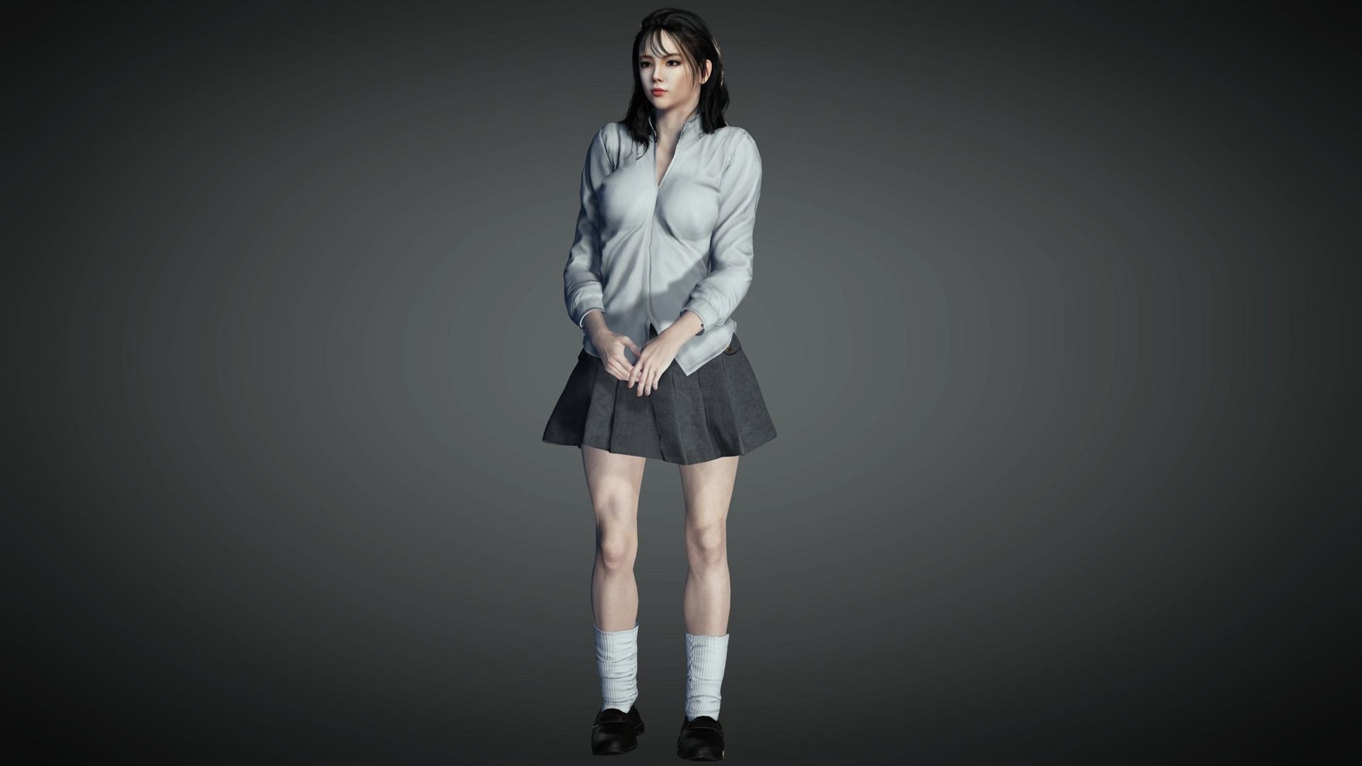 AAA Realistic Female Character 17 Low-poly 3D model_2