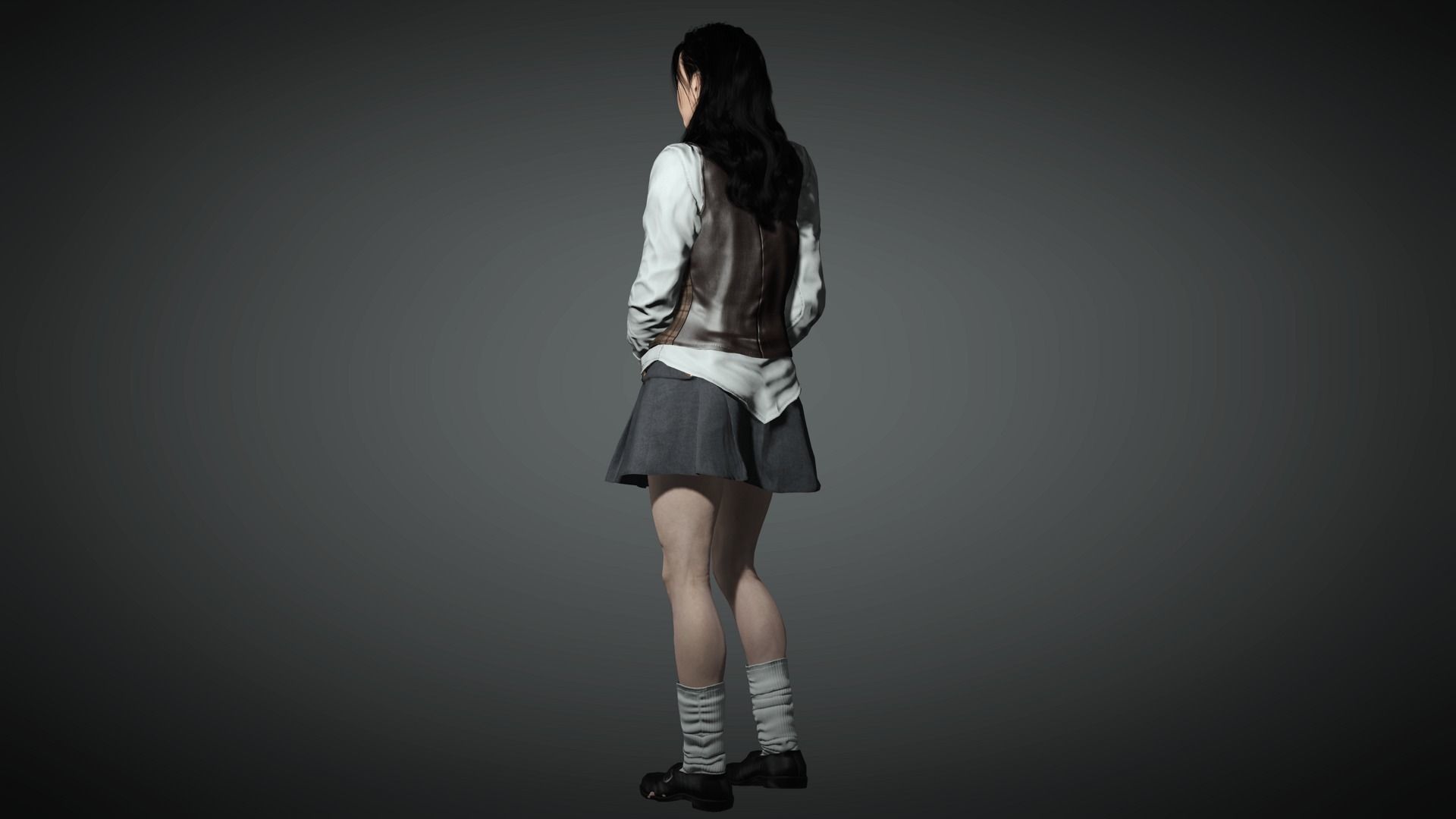AAA Realistic Female Character 17 Low-poly 3D model_7