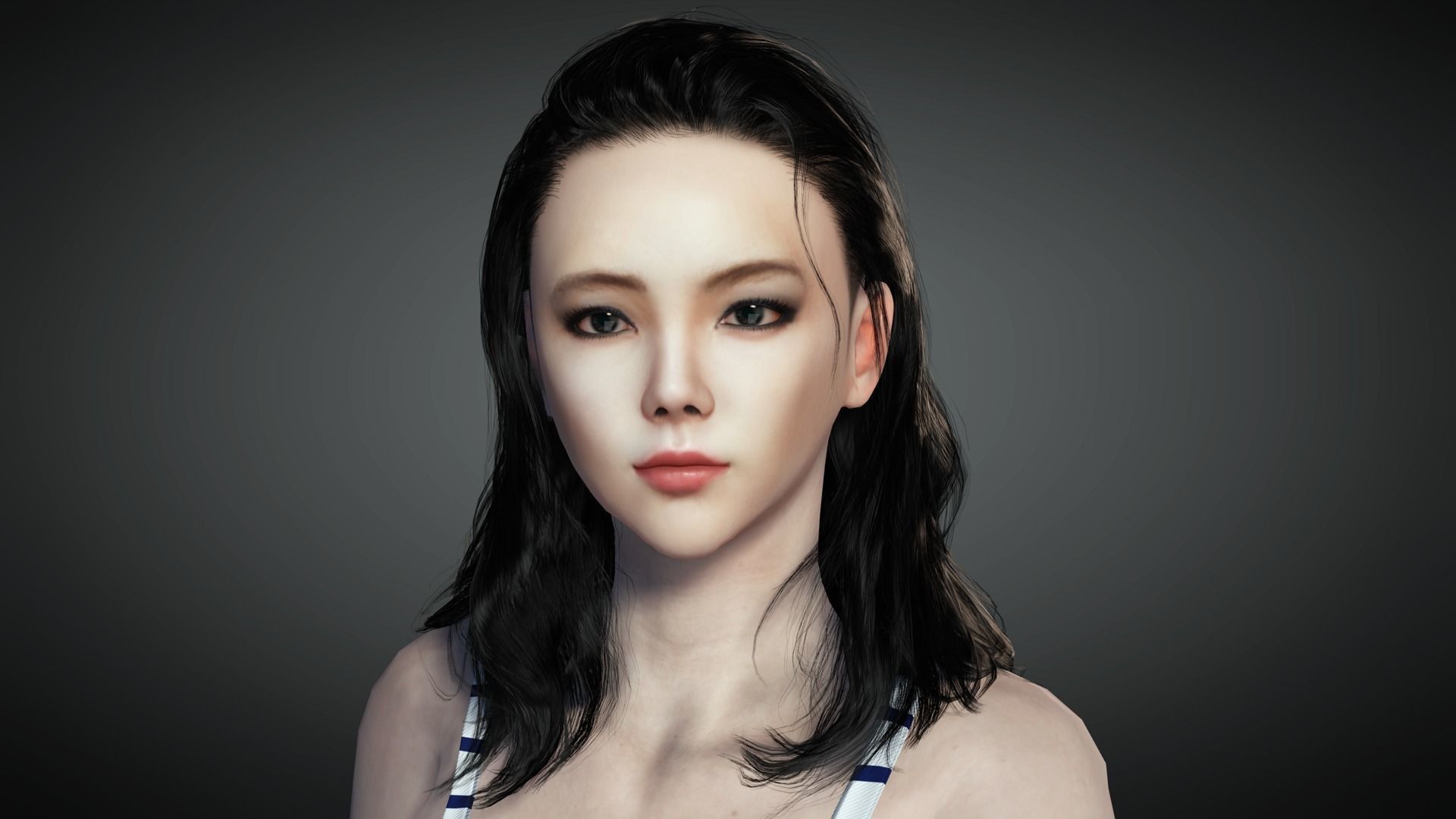 AAA Realistic Female Character 17 Low-poly 3D model_19