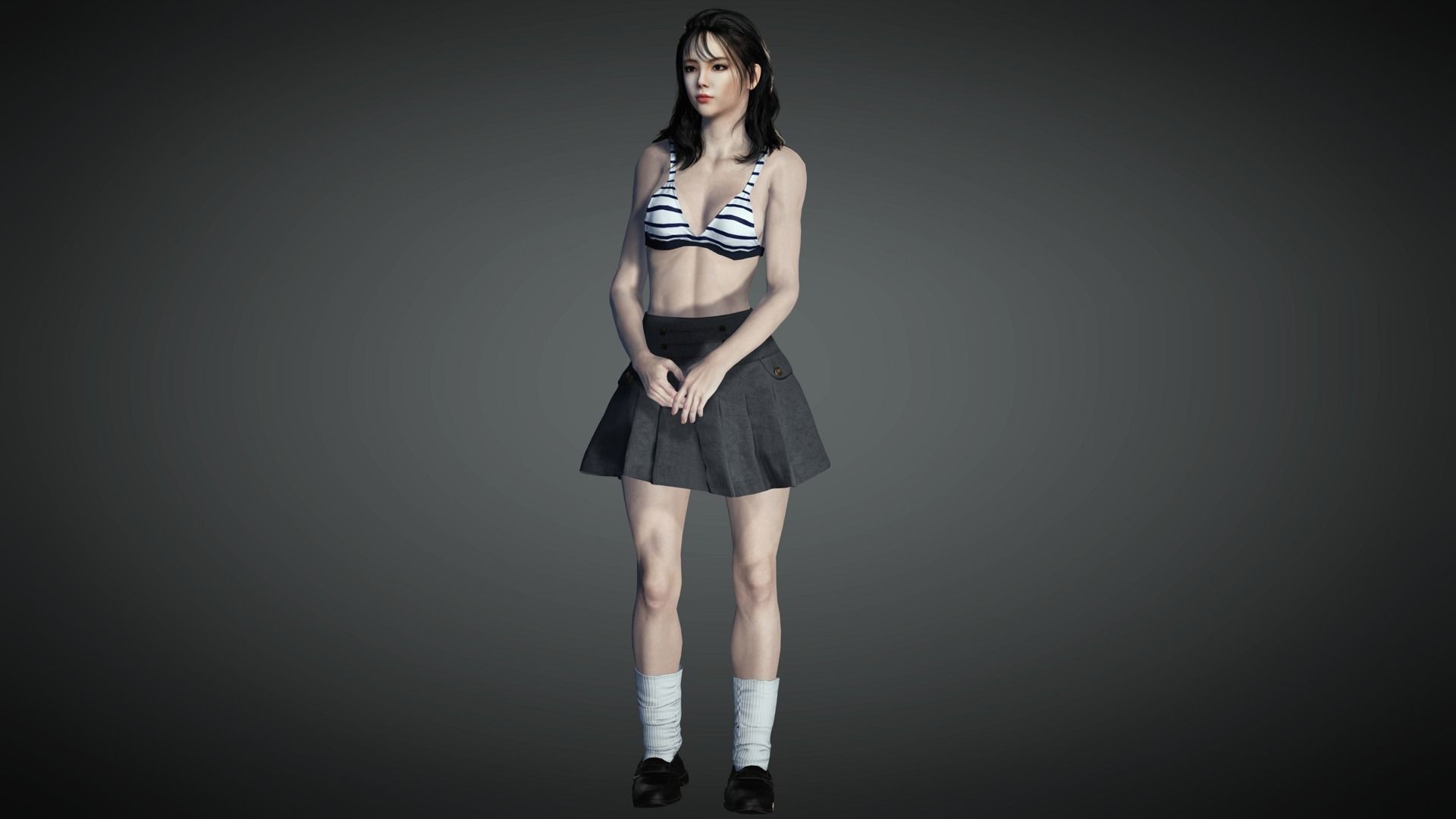 AAA Realistic Female Character 17 Low-poly 3D model_3
