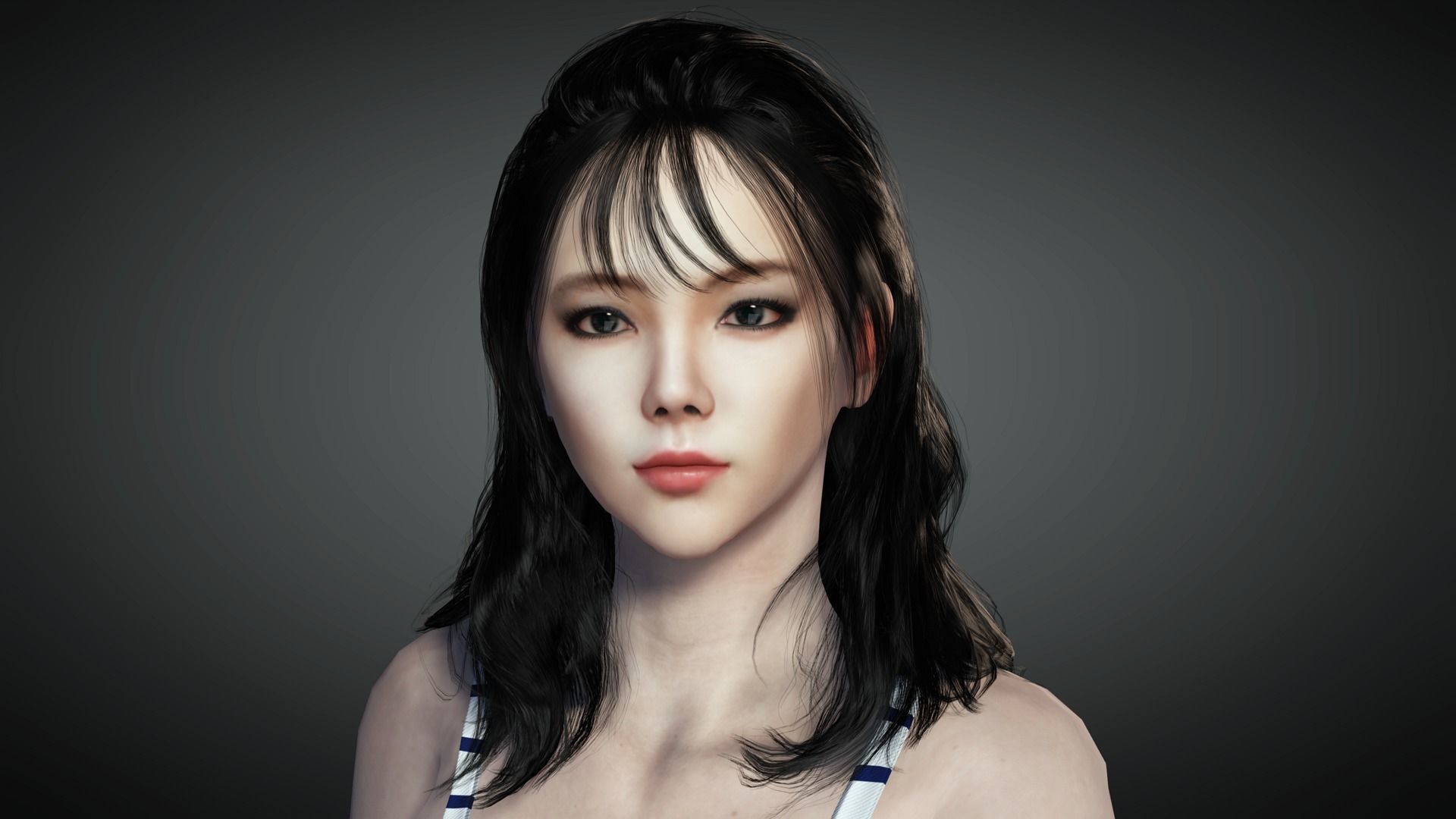 AAA Realistic Female Character 17 Low-poly 3D model_18