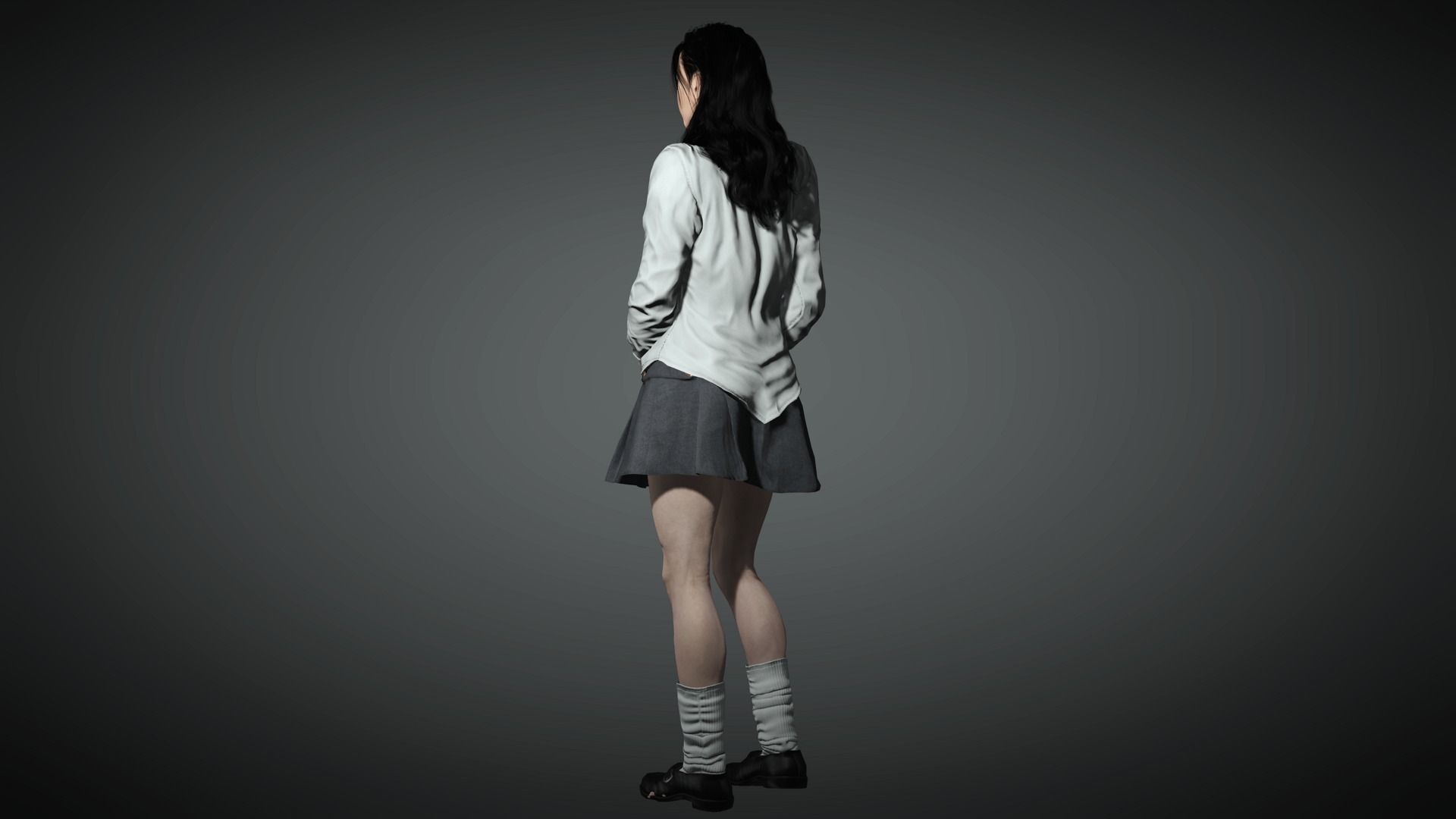 AAA Realistic Female Character 17 Low-poly 3D model_8