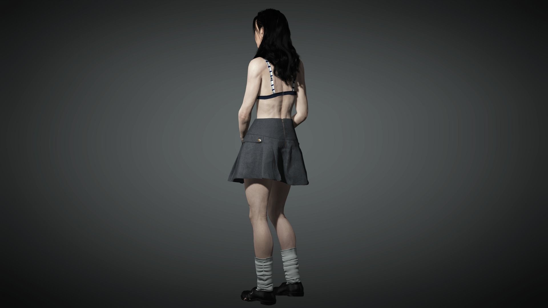 AAA Realistic Female Character 17 Low-poly 3D model_9