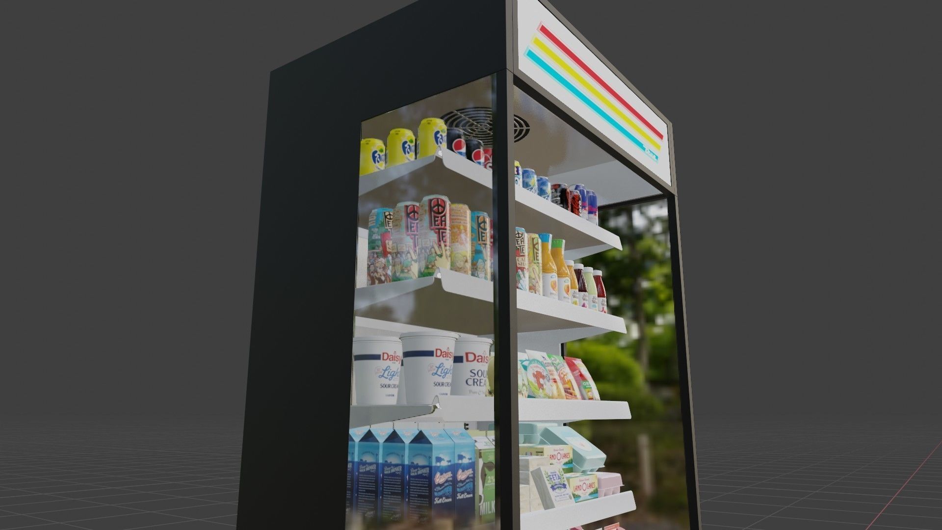 True TOAM Open Air Merchandiser 3D model_8