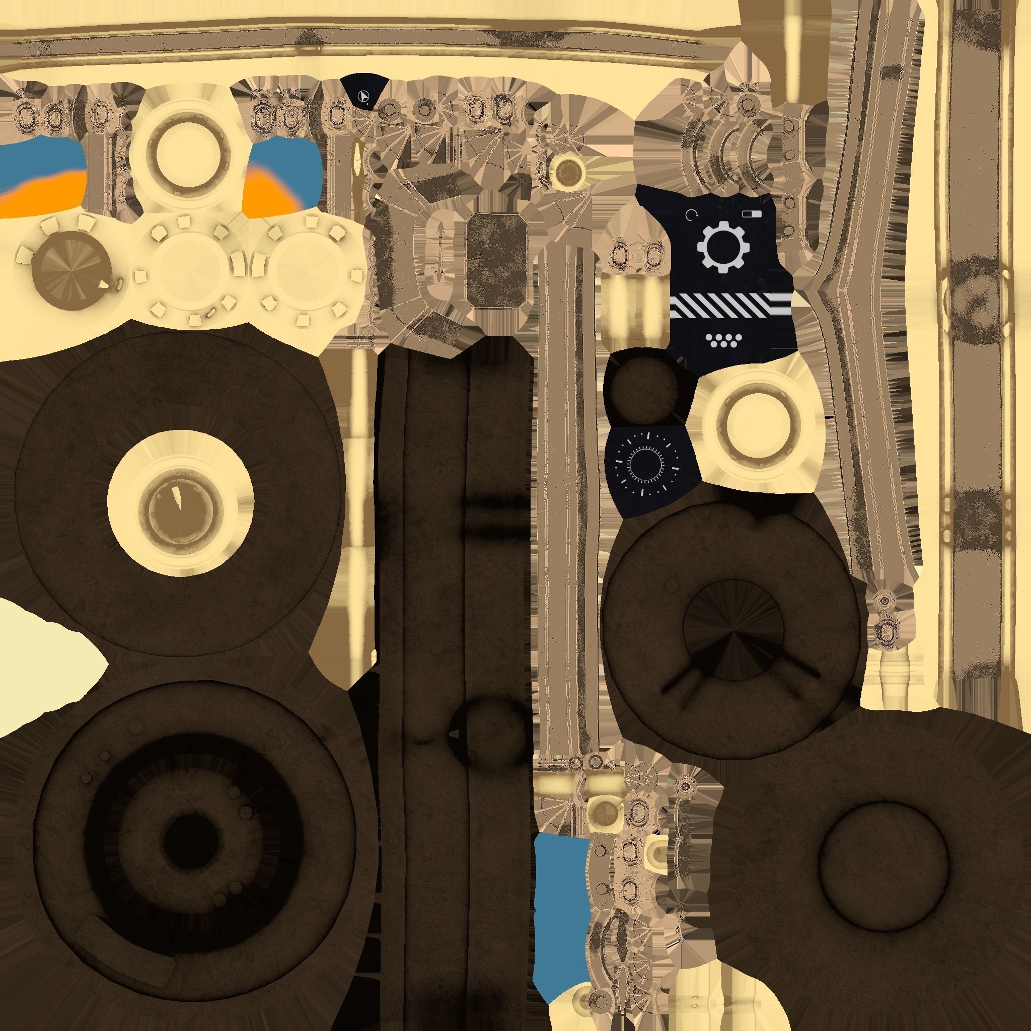 Steampunk Hat 01 Bronze Cooper - SciFi Character Design Low-poly 3D model_17