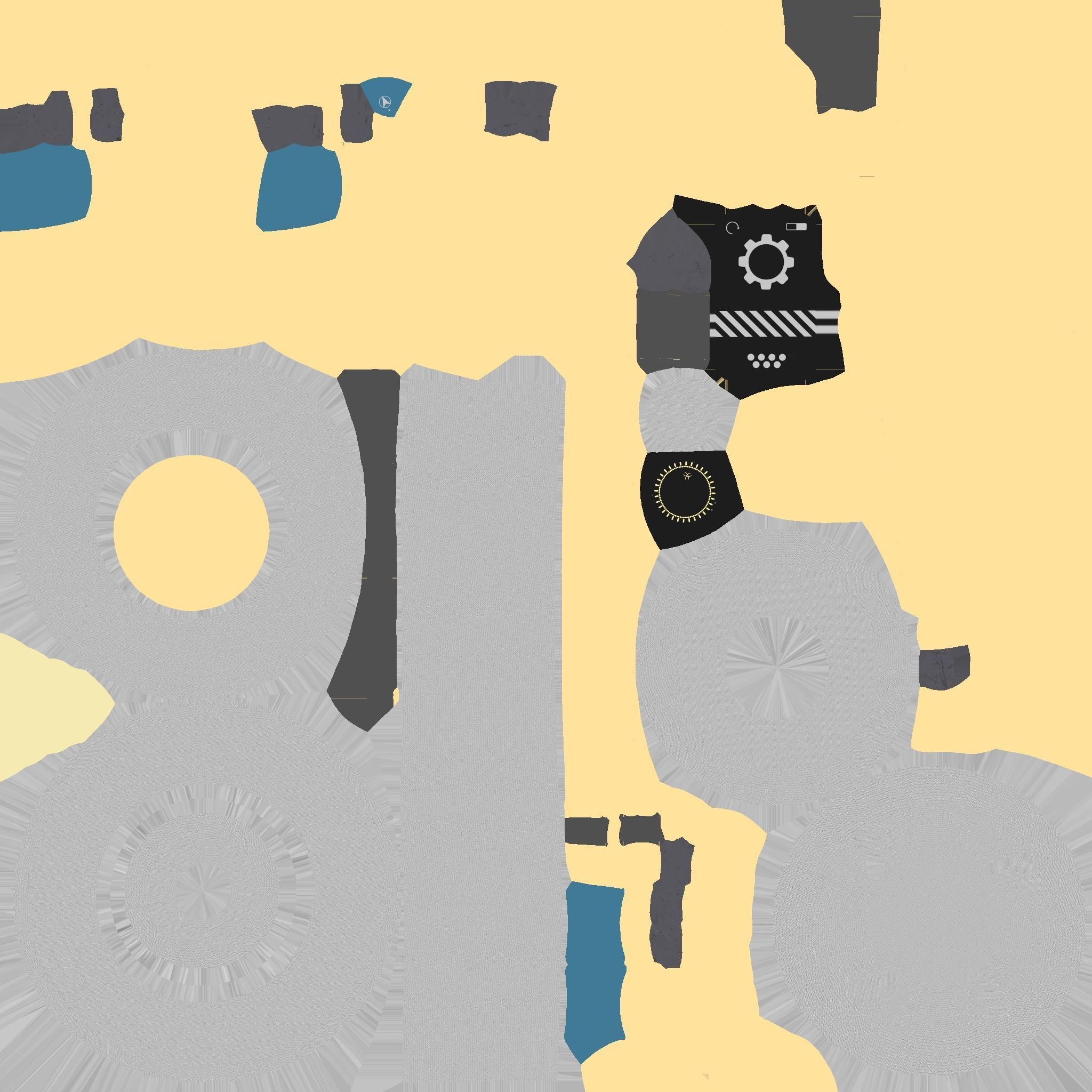 Steampunk Hat 02 White Gold - SciFi Character Design Low-poly 3D model_22