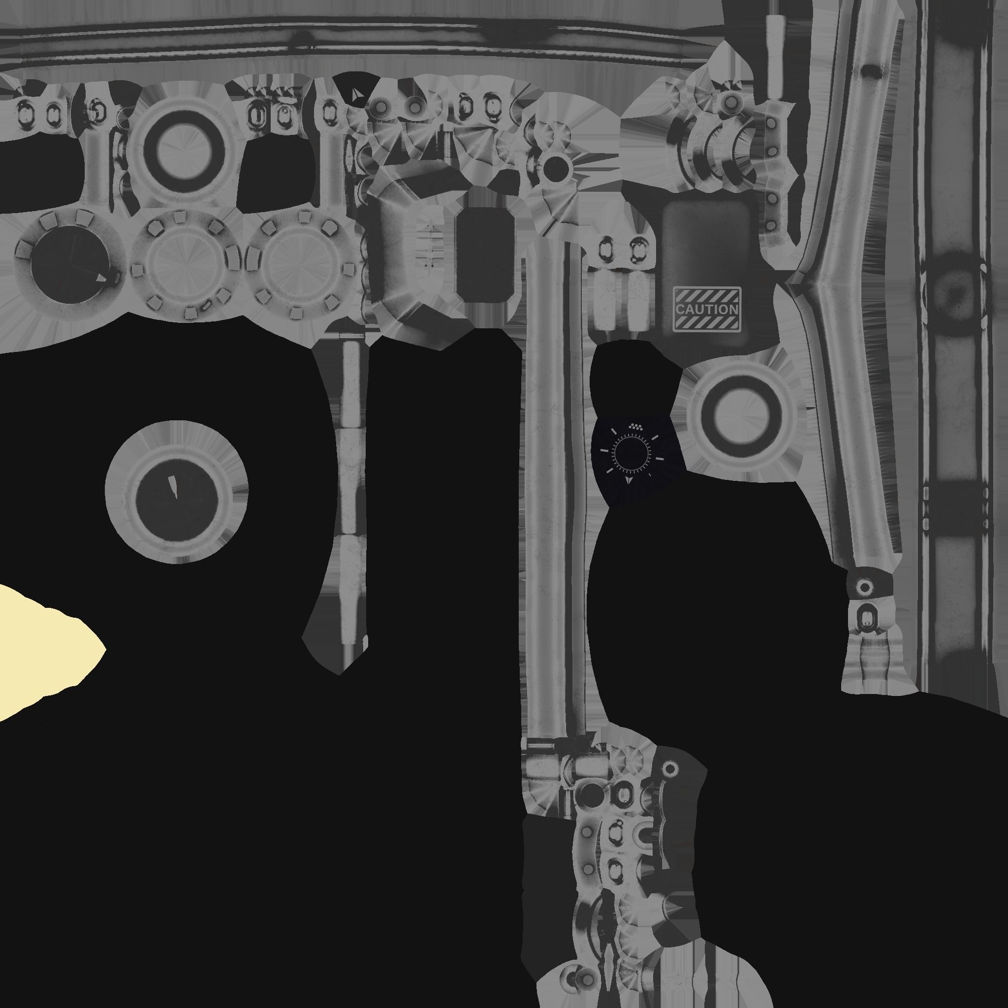 Steampunk Hat 03 Dark Black - SciFi Character Design Low-poly 3D model_16