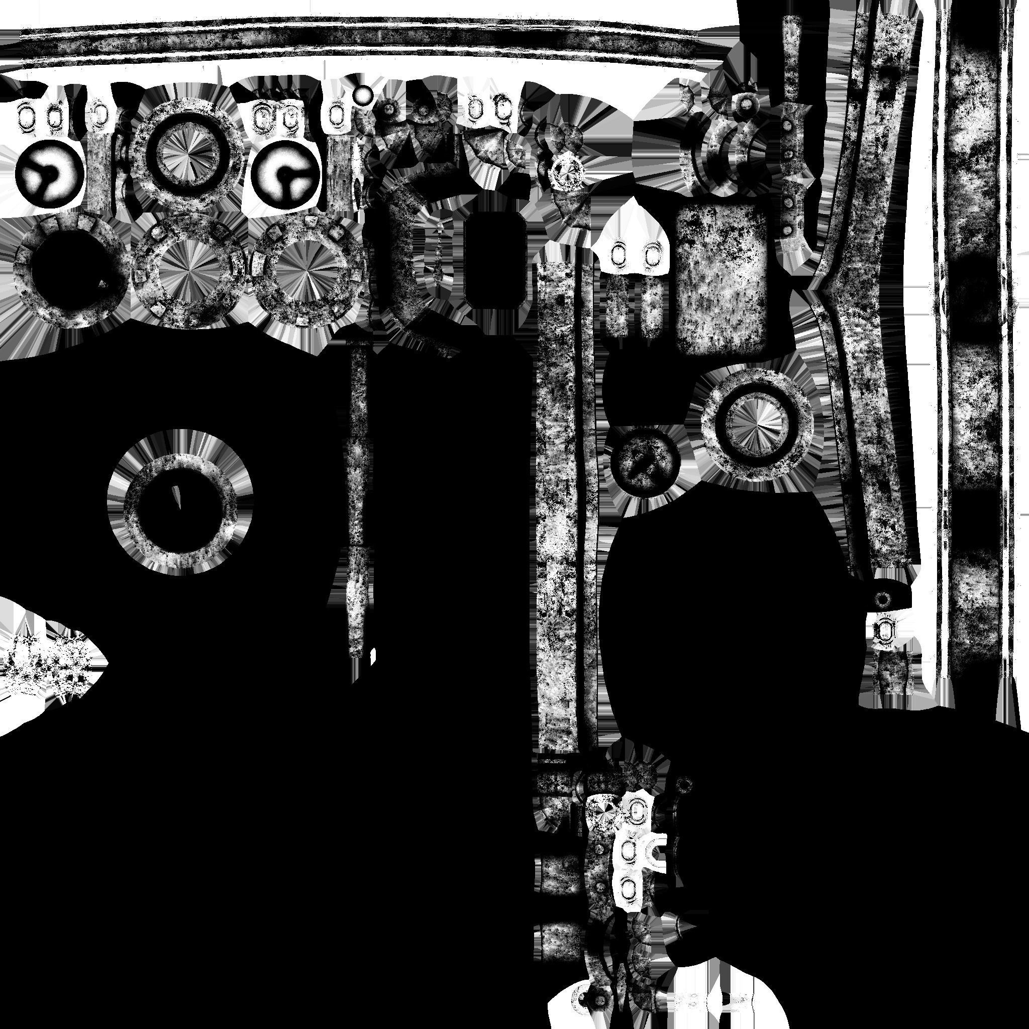 Steampunk Hat 04 Destroyed Rust - SciFi Character Design Low-poly 3D model_19