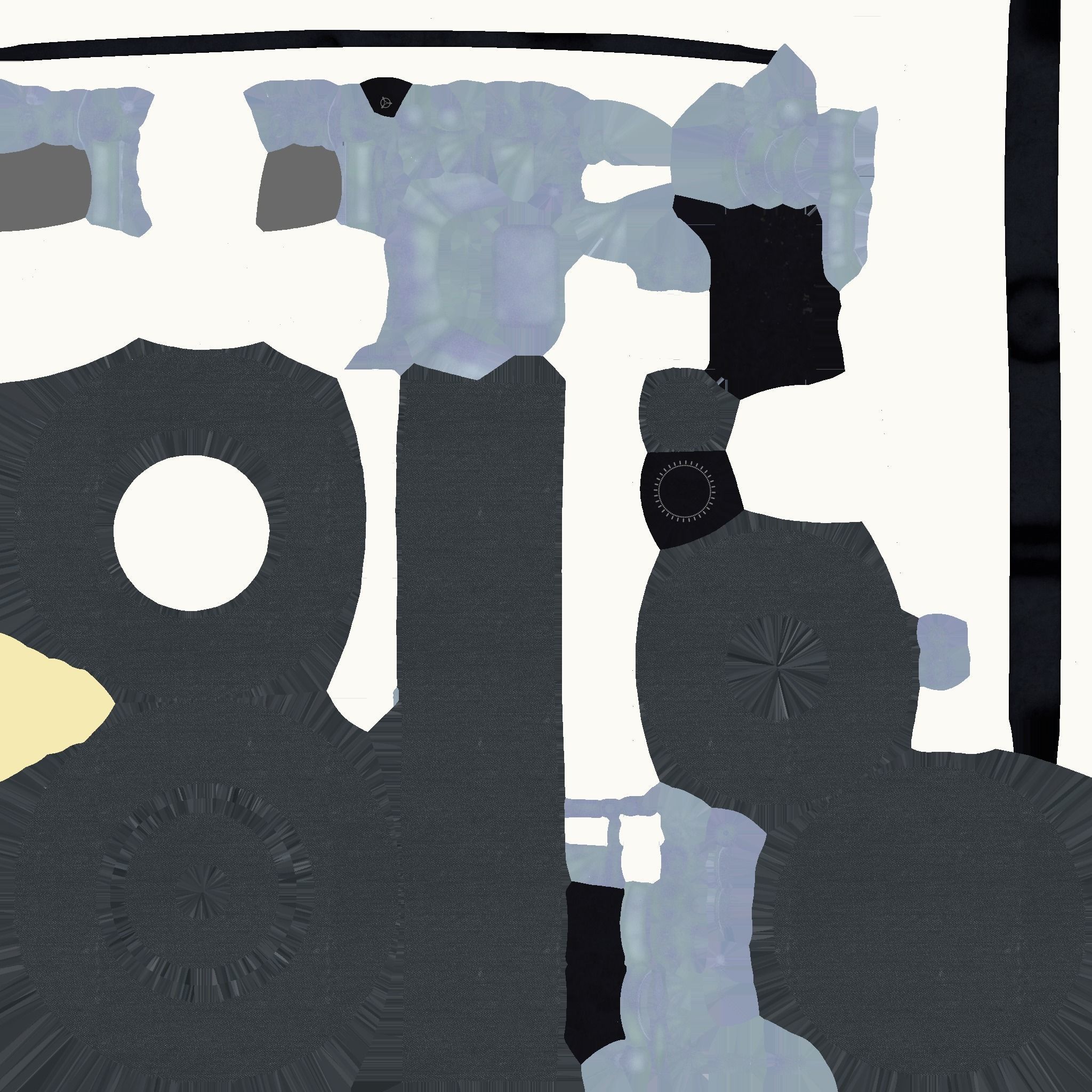 Steampunk Hat 05 Silver Black - SciFi Character Design Low-poly 3D model_16