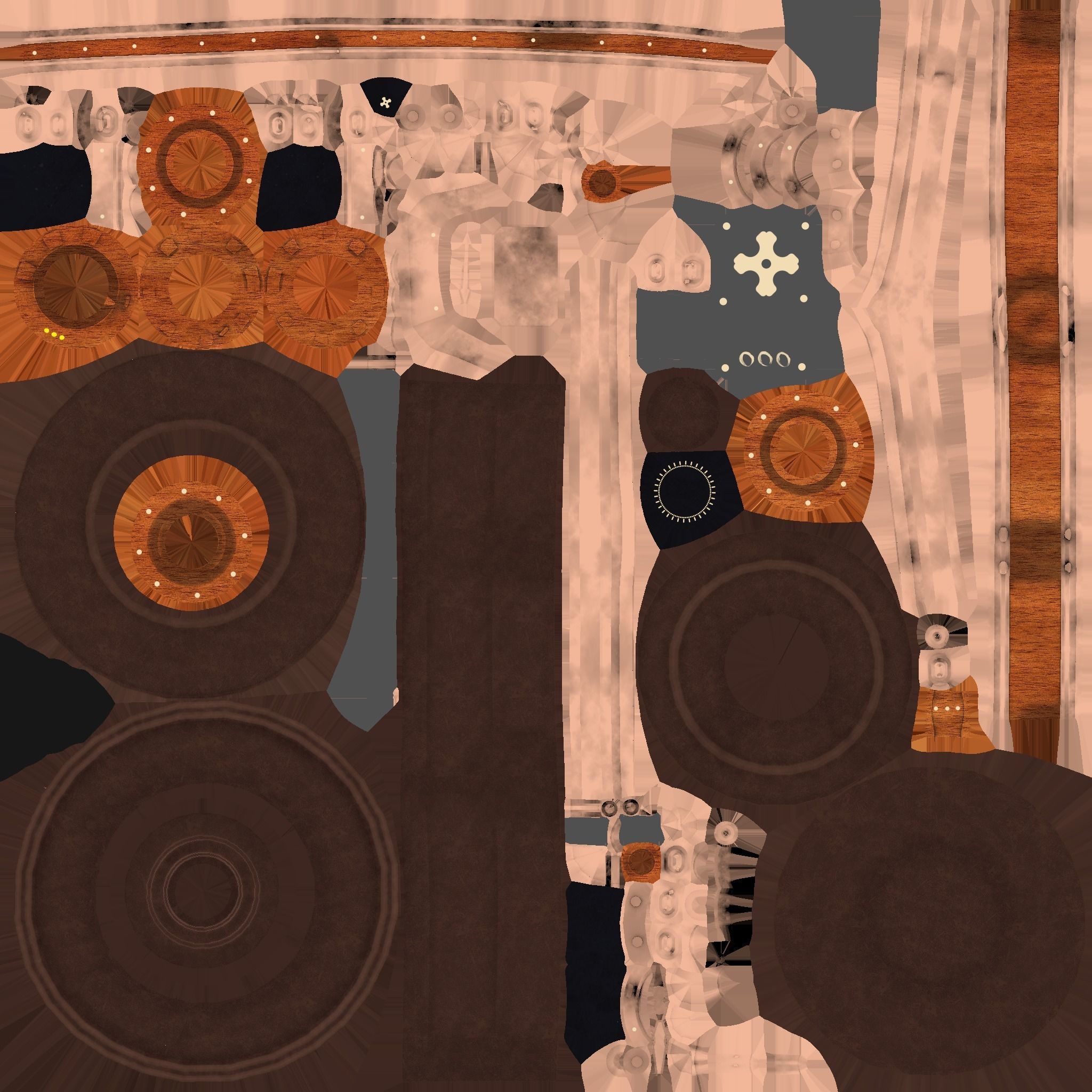 Steampunk Hat 06 Wood - SciFi Character Design Low-poly 3D model_16