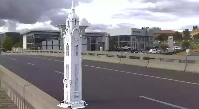 City Library Tower tall 3D