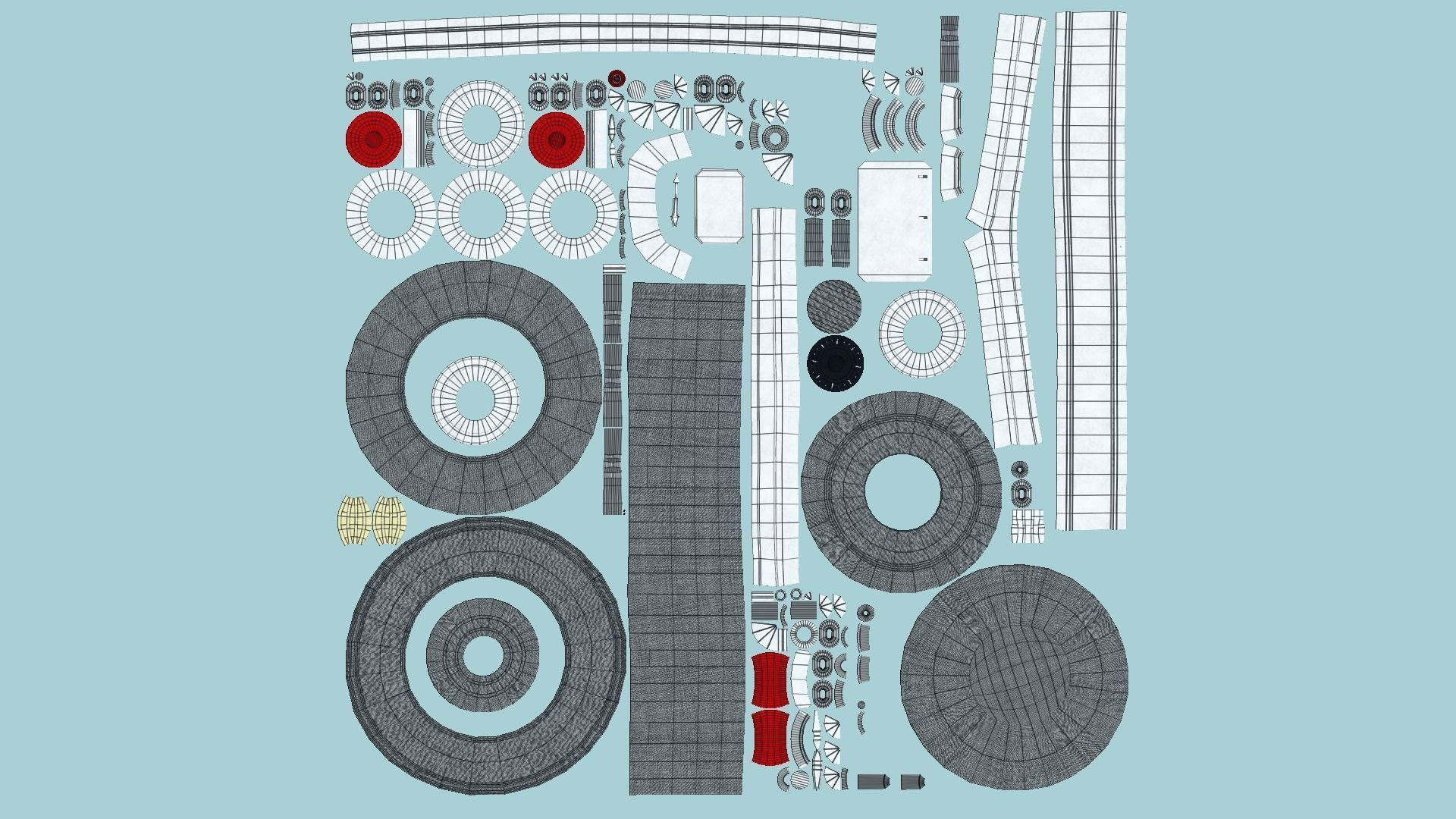 Steampunk Hat 08 Gray Steel - SciFi Character Design Low-poly 3D model_5