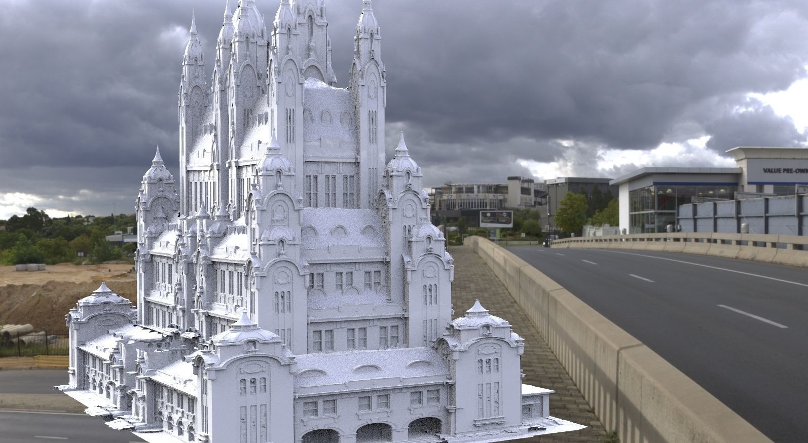 Fantasy Grand Library of councilors  3D model_1