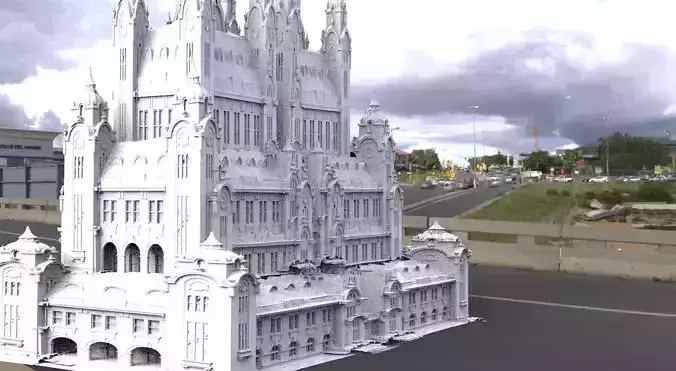 Fantasy Grand Library of councilors  3D model