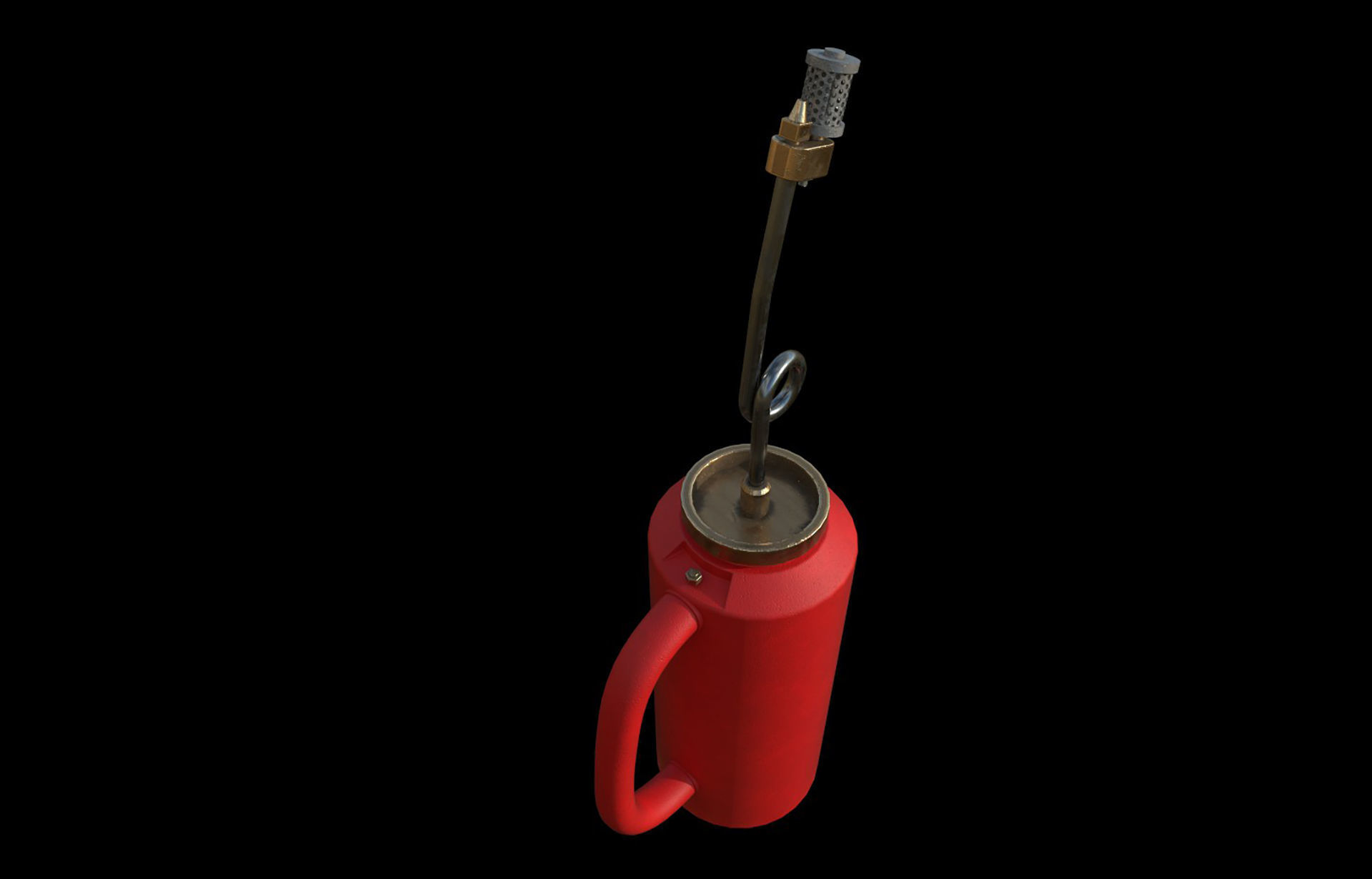 Drip Torch Low-poly 3D model_2