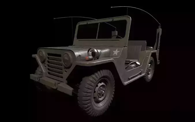 JEEP M151 MUTT Low-poly 3D model