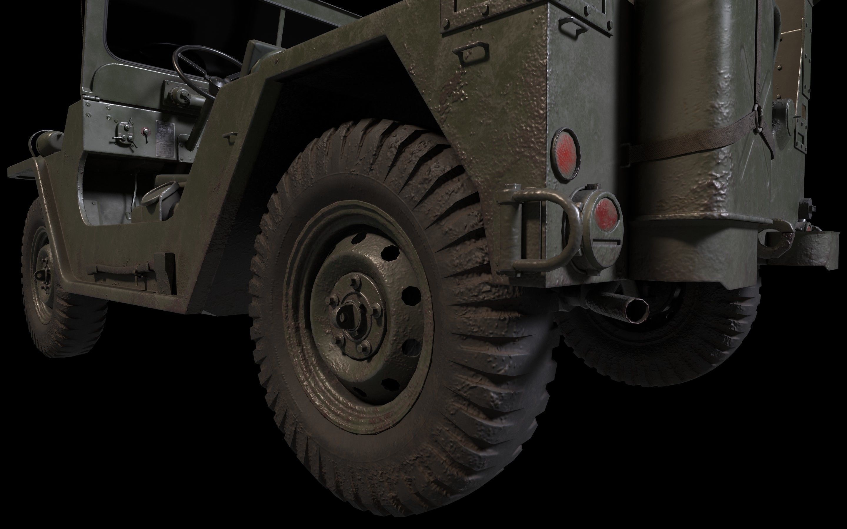 JEEP M151 MUTT Low-poly 3D model_8