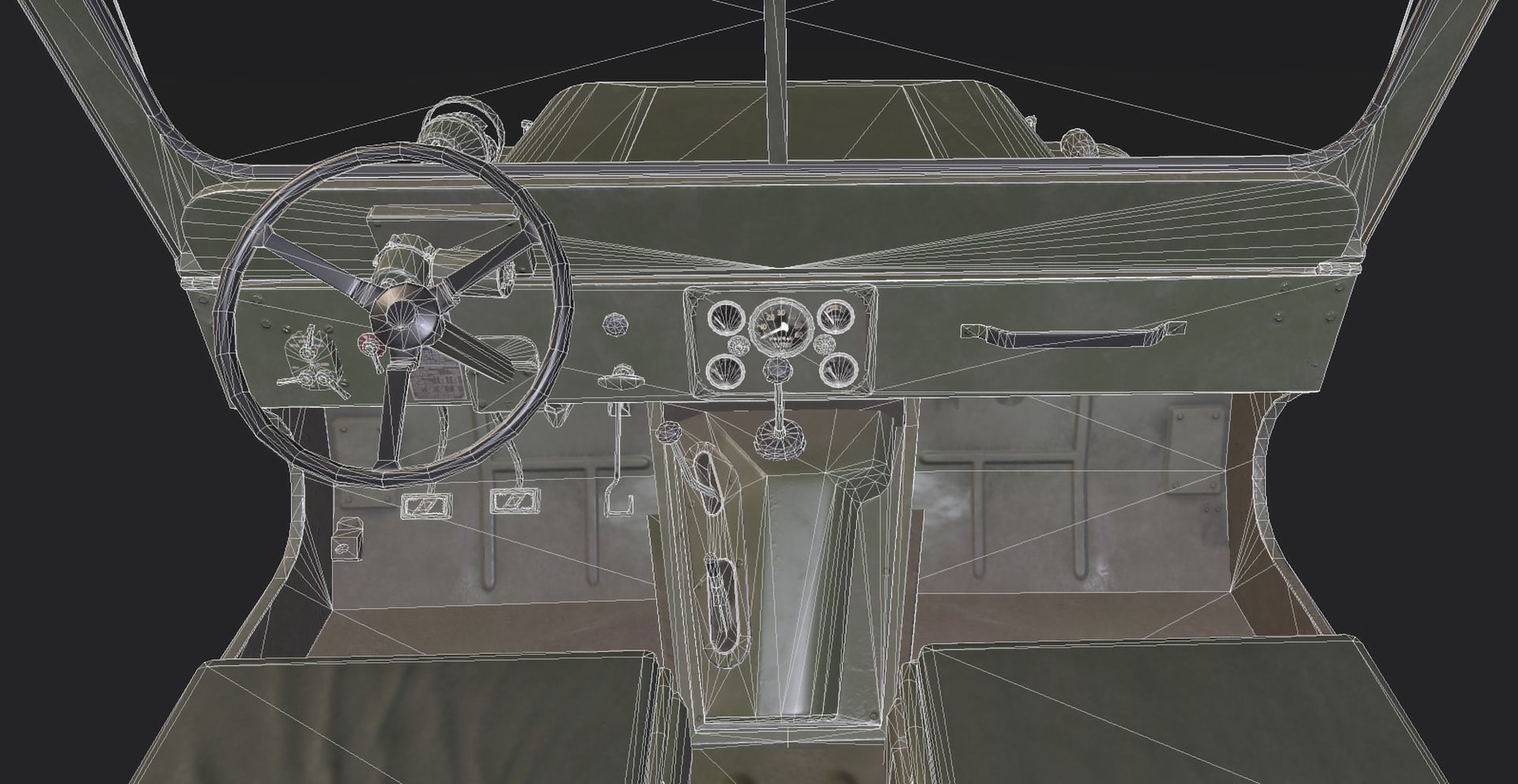 JEEP M151 MUTT Low-poly 3D model_12